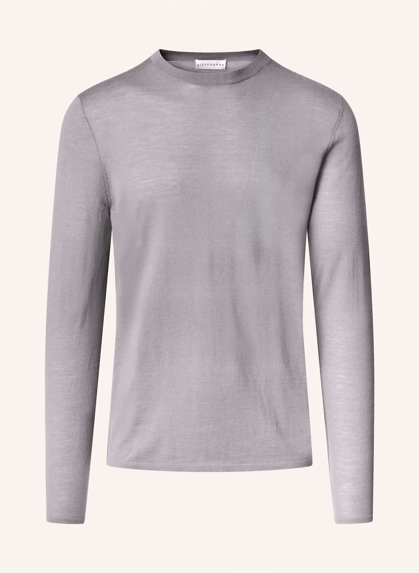 KIEFERMANN Pullover MARLEYS aus Merino: GRAU