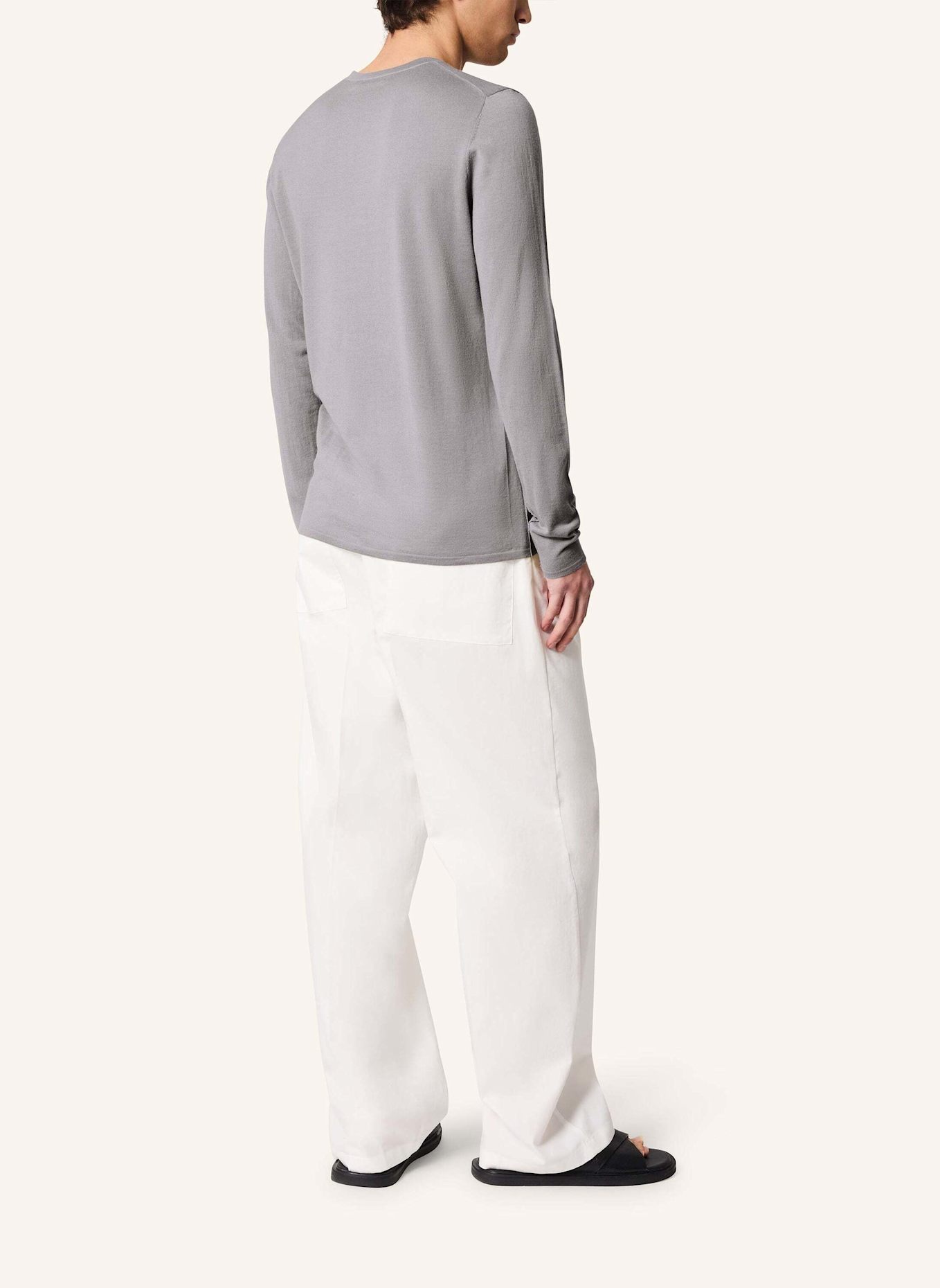 KIEFERMANN Pullover MARLEYS aus Merino: GRAU