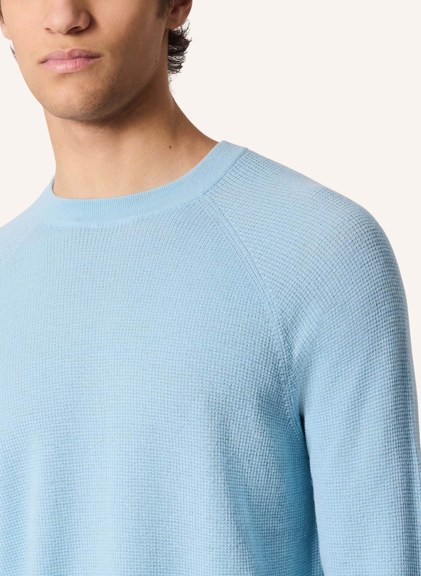 KIEFERMANN Pullover HOROLD aus Merino: HELLBLAU