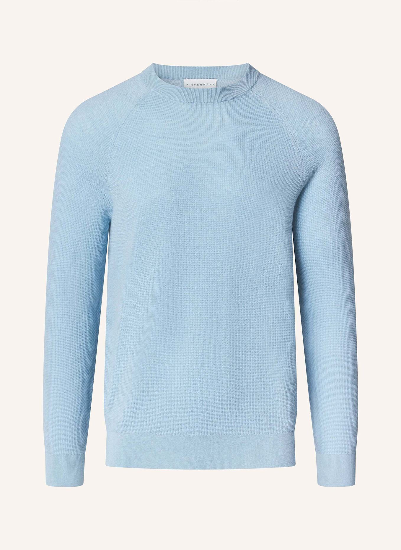 KIEFERMANN Pullover HOROLD aus Merino: HELLBLAU