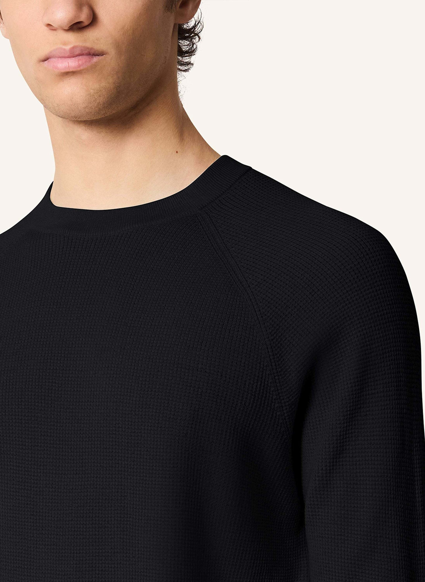 KIEFERMANN Pullover HOROLD aus Merino: SCHWARZ