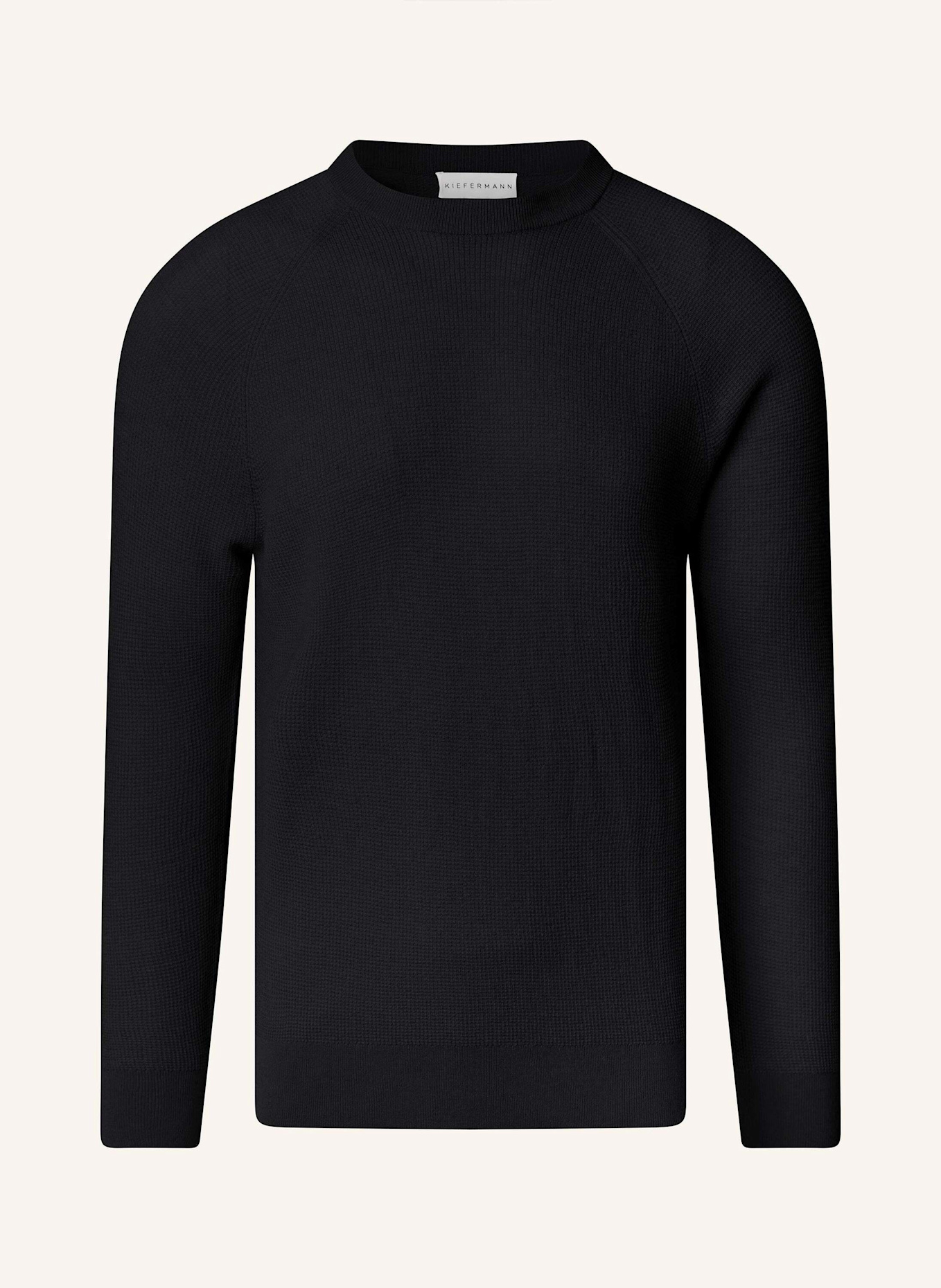 KIEFERMANN Pullover HOROLD aus Merino: SCHWARZ