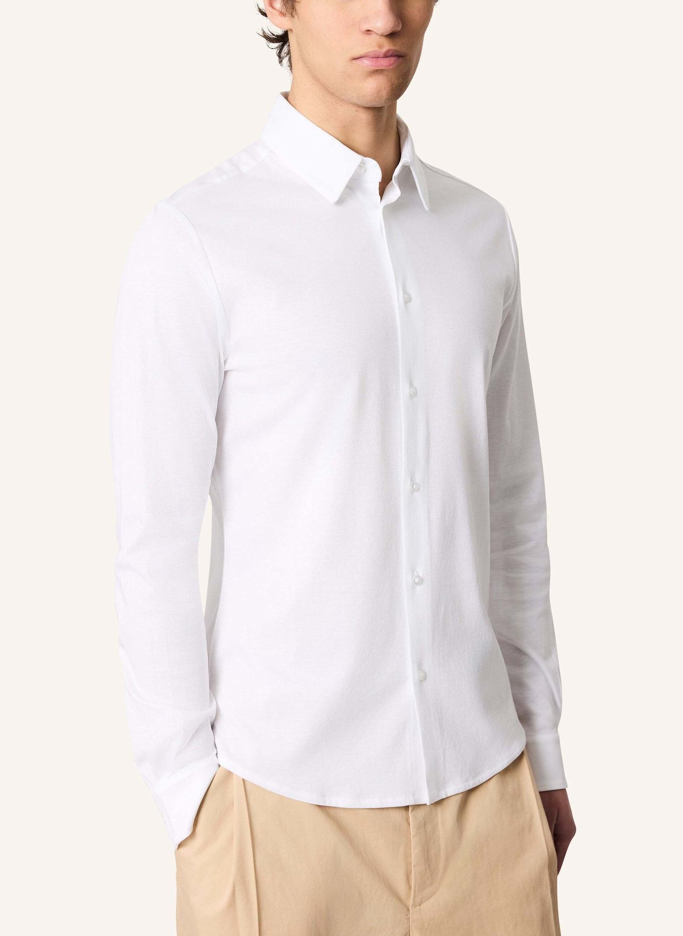 KIEFERMANN Jerseyhemd PIUSS: WEISS
