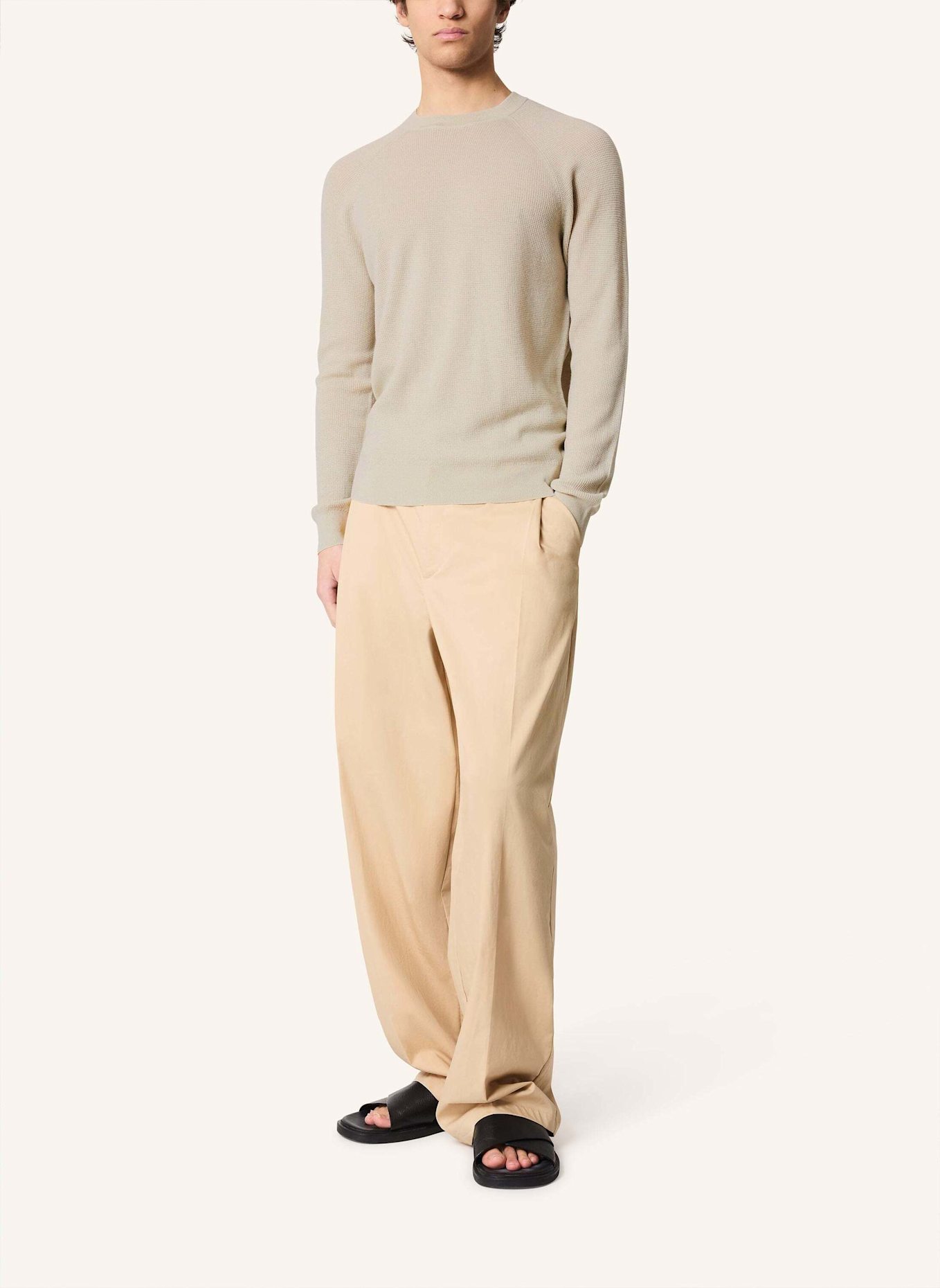 KIEFERMANN Pullover HOROLD aus Merino: BEIGE