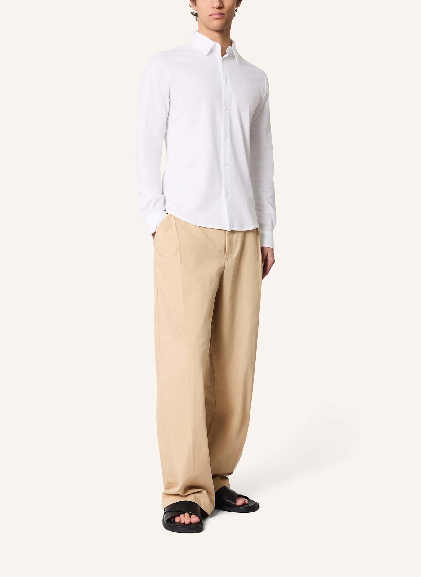 KIEFERMANN Jerseyhemd PIUSS: WEISS