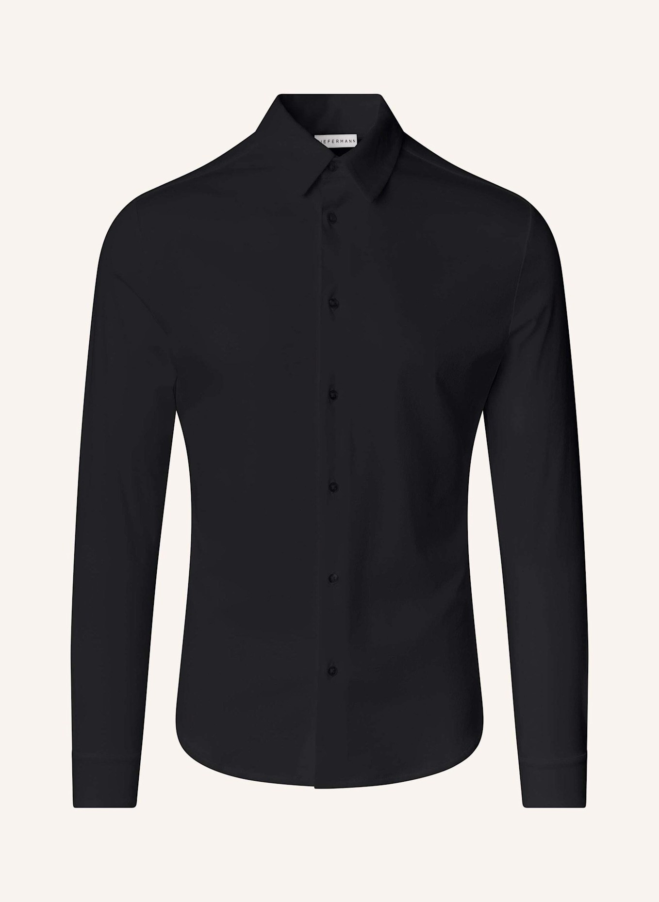 KIEFERMANN Jerseyhemd PIUSS: SCHWARZ
