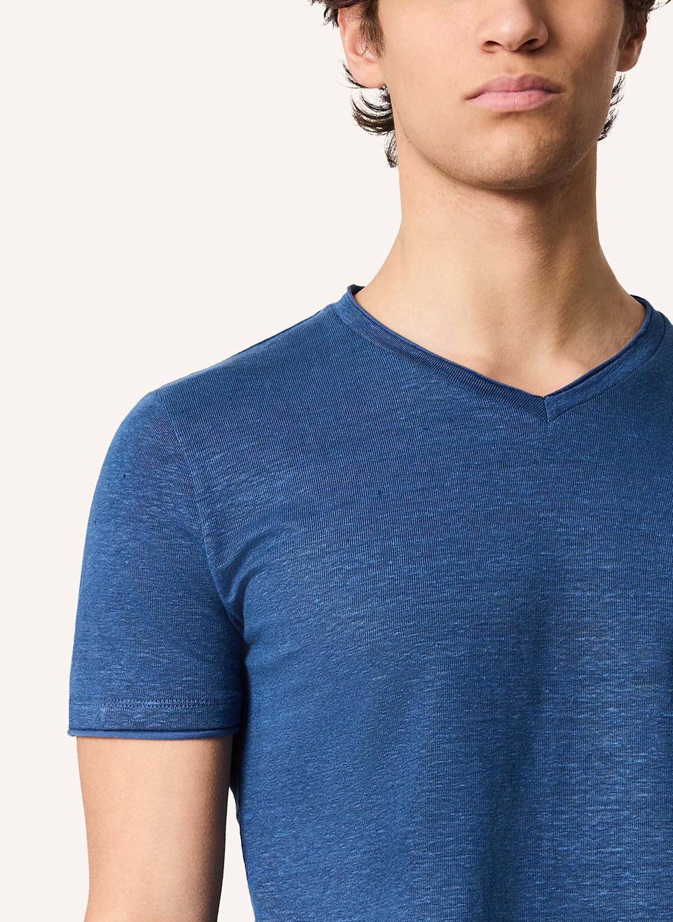 KIEFERMANN T-Shirt FILANTIO aus Leinen: BLAU