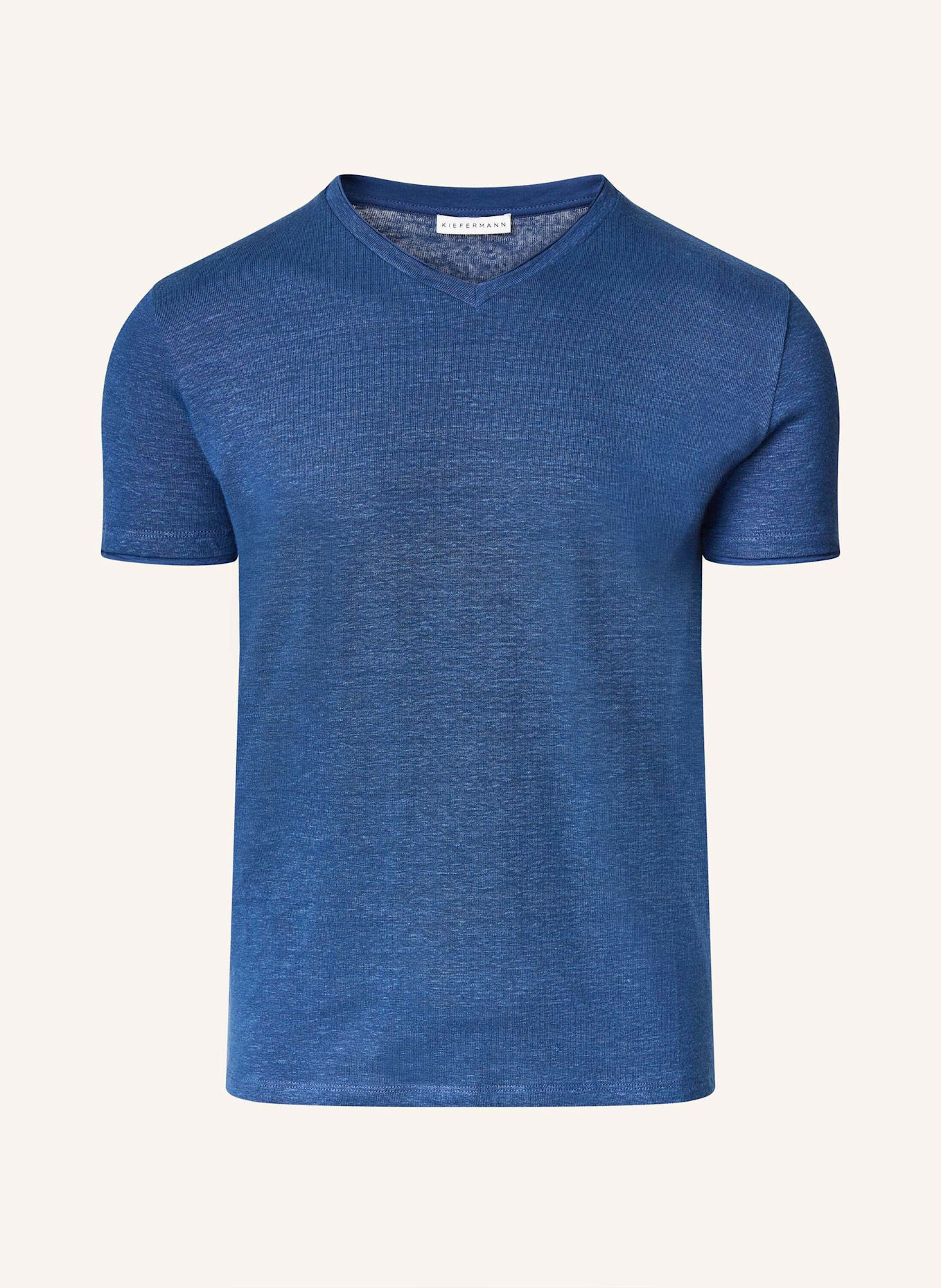 KIEFERMANN T-Shirt FILANTIO aus Leinen: BLAU
