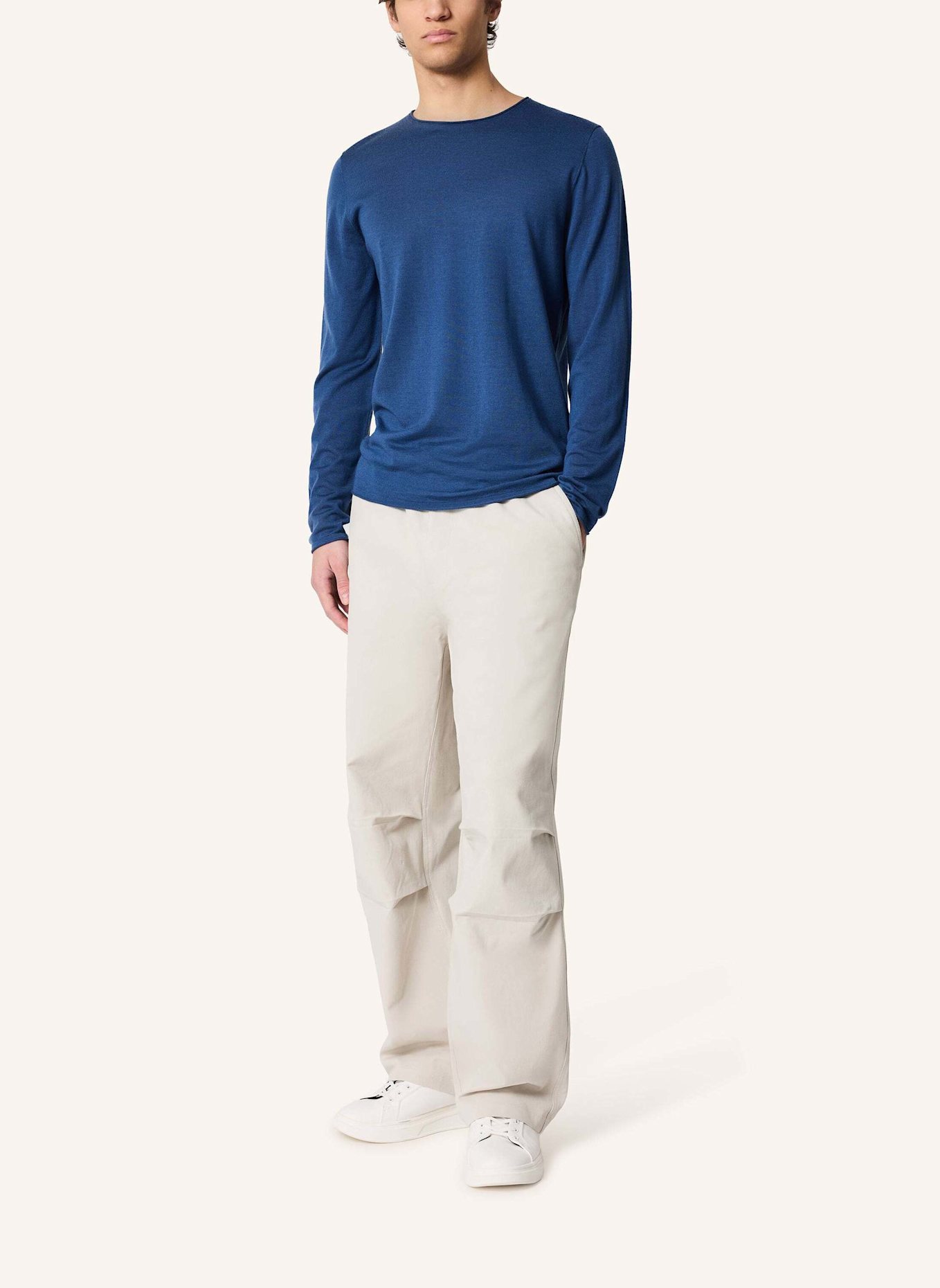 KIEFERMANN Pullover BENJAMINN aus Merino: BLAU