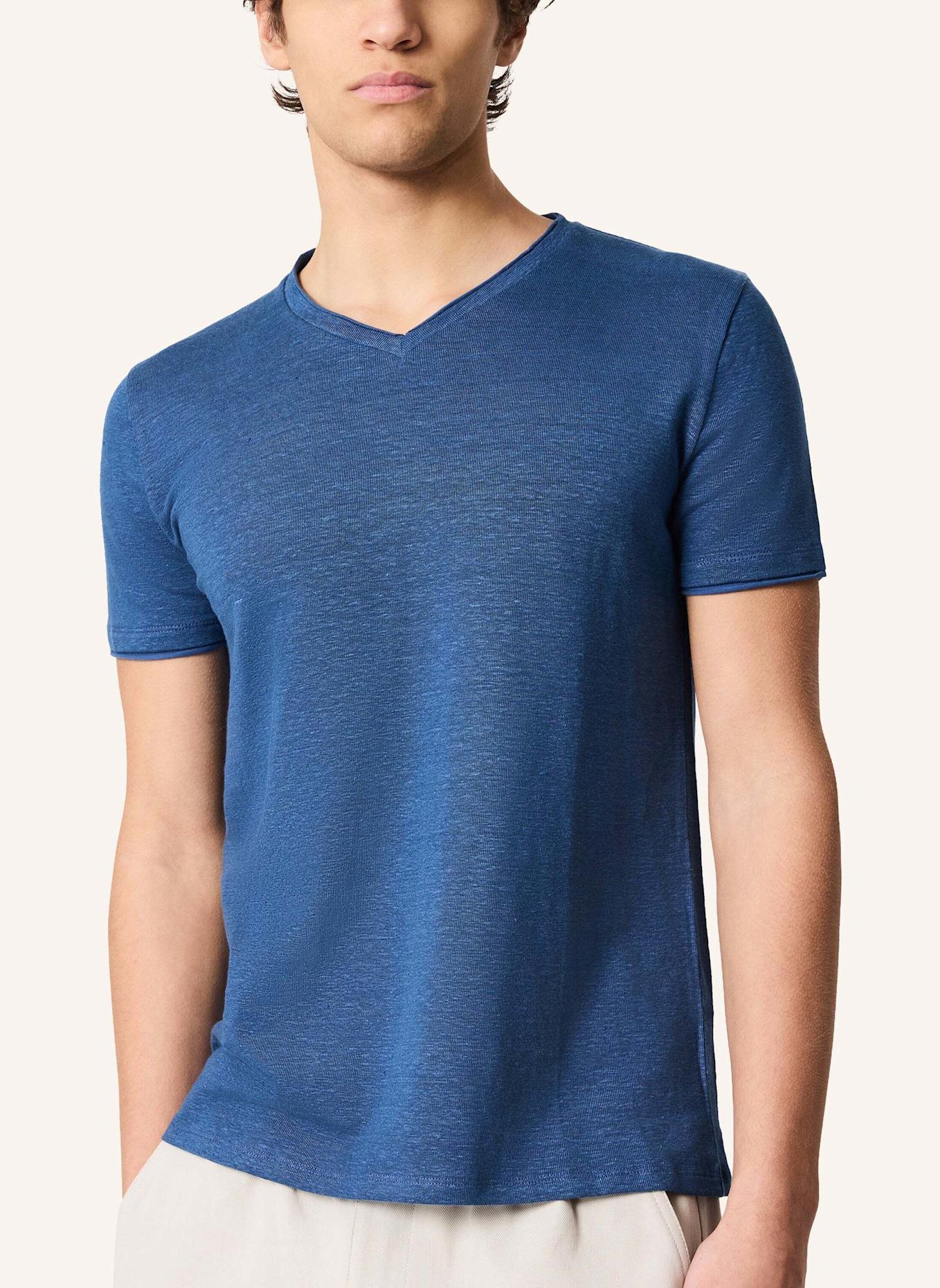 KIEFERMANN T-Shirt FILANTIO aus Leinen: BLAU