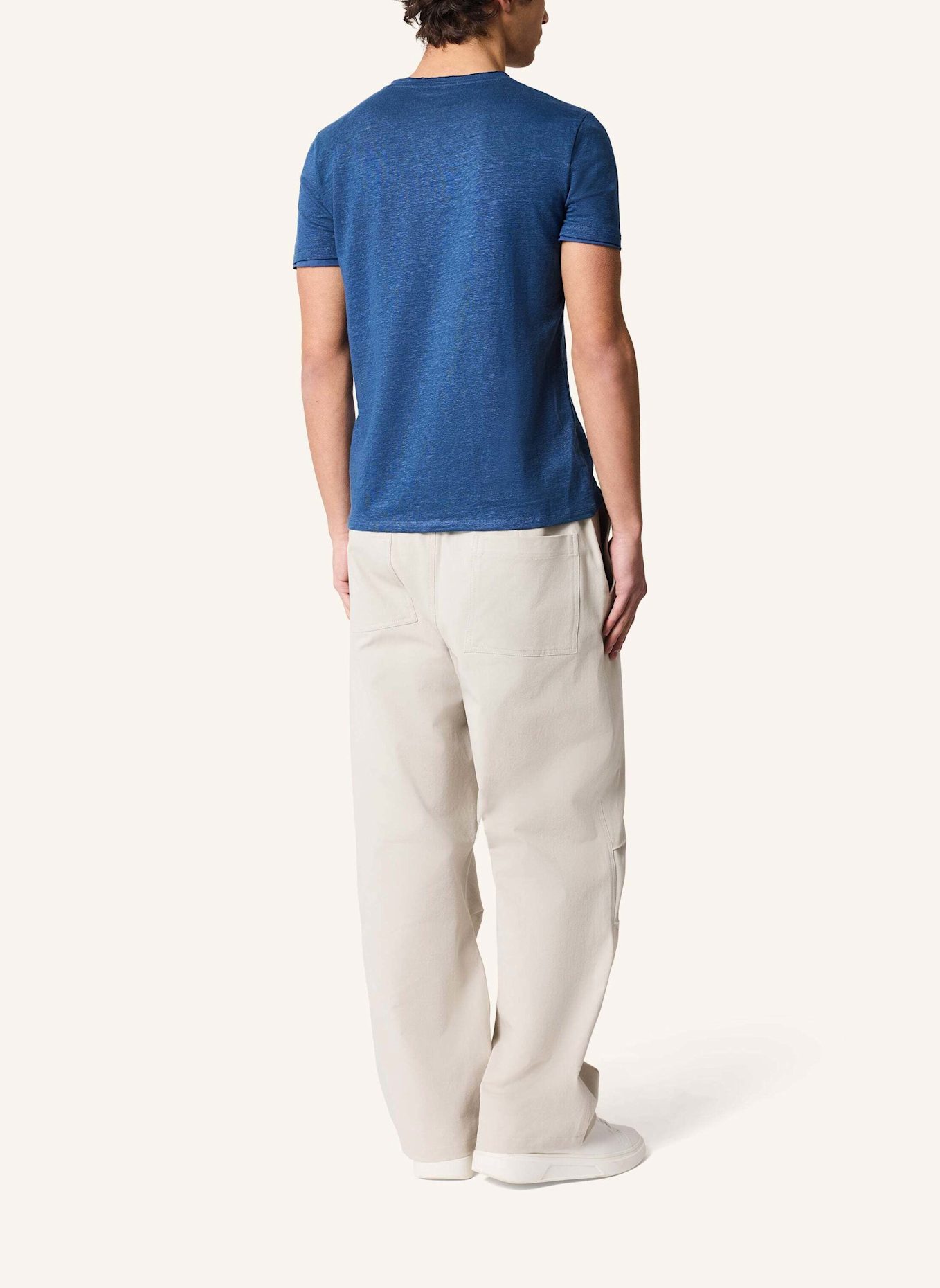 KIEFERMANN T-Shirt FILANTIO aus Leinen: BLAU
