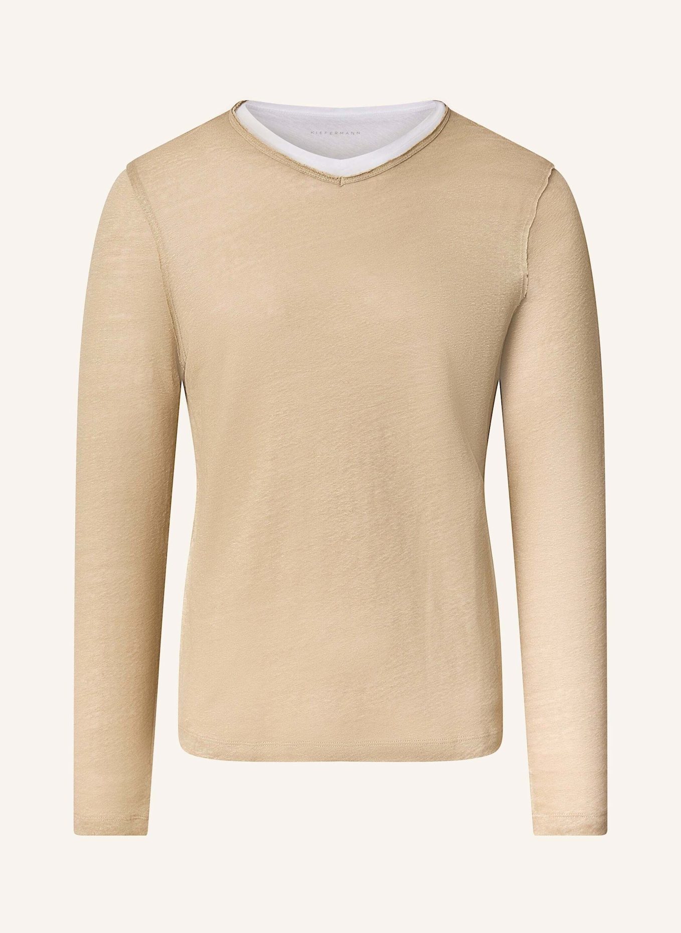 KIEFERMANN T-Shirt FLORIANIS aus Leinen: KHAKI