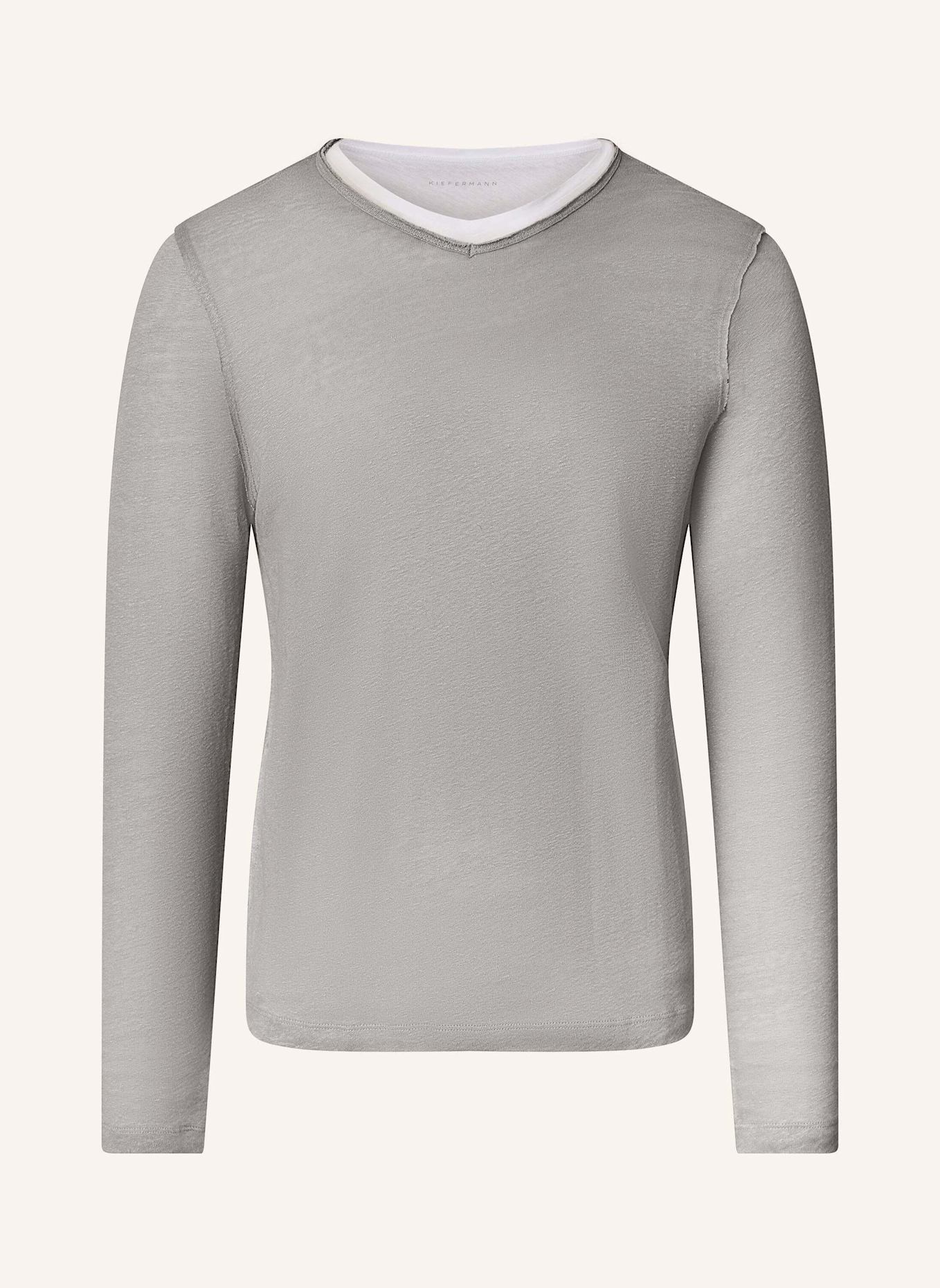 KIEFERMANN T-Shirt FLORIANIS aus Leinen: GRAU