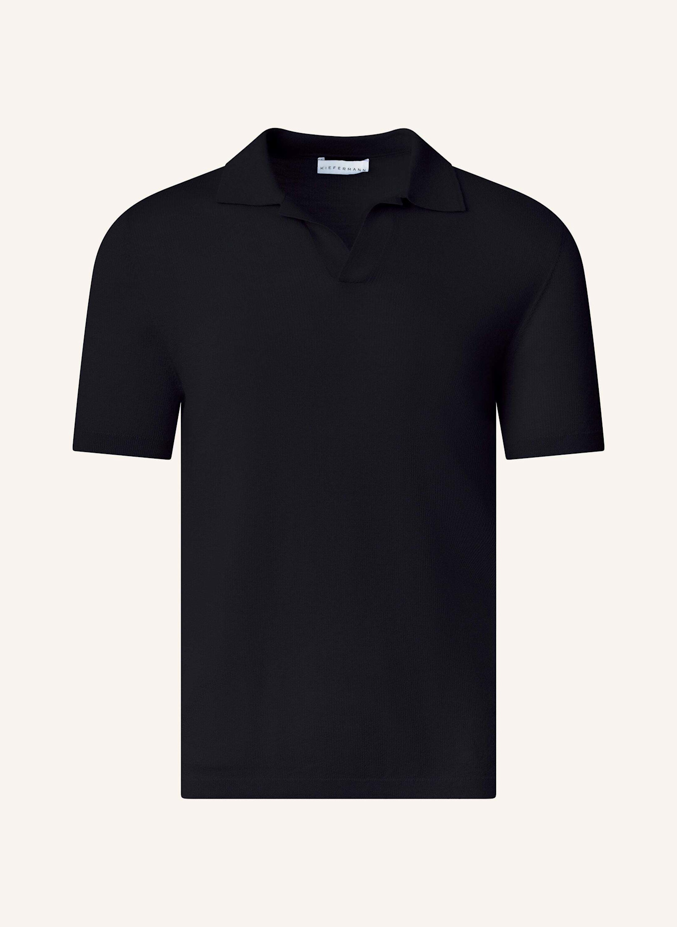 KIEFERMANN Strick-Poloshirt LURAS aus Merino: BLAU