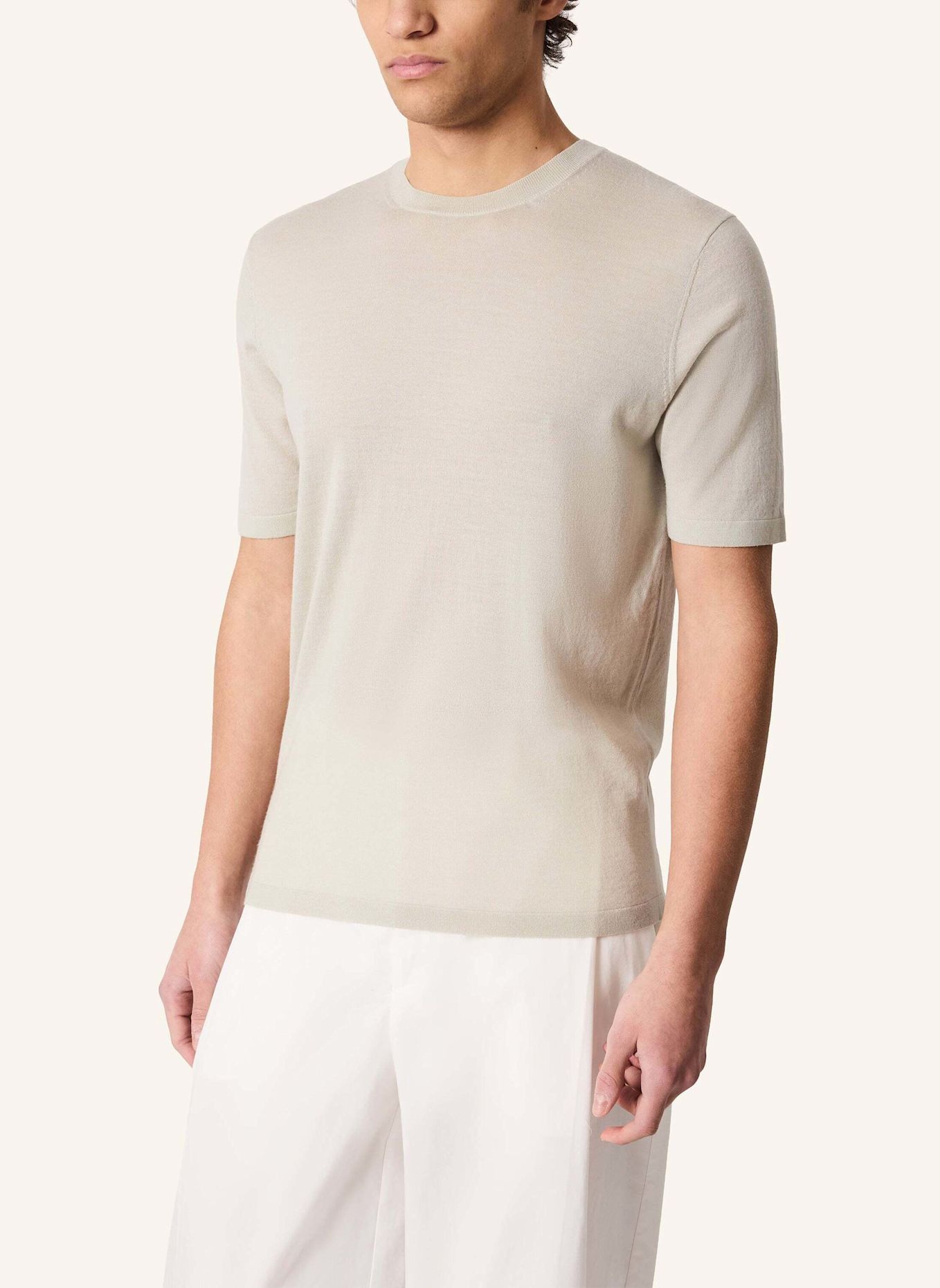 KIEFERMANN KIEFERMANN Feines Merino-Strickshirt für Herren Georgs: BEIGE
