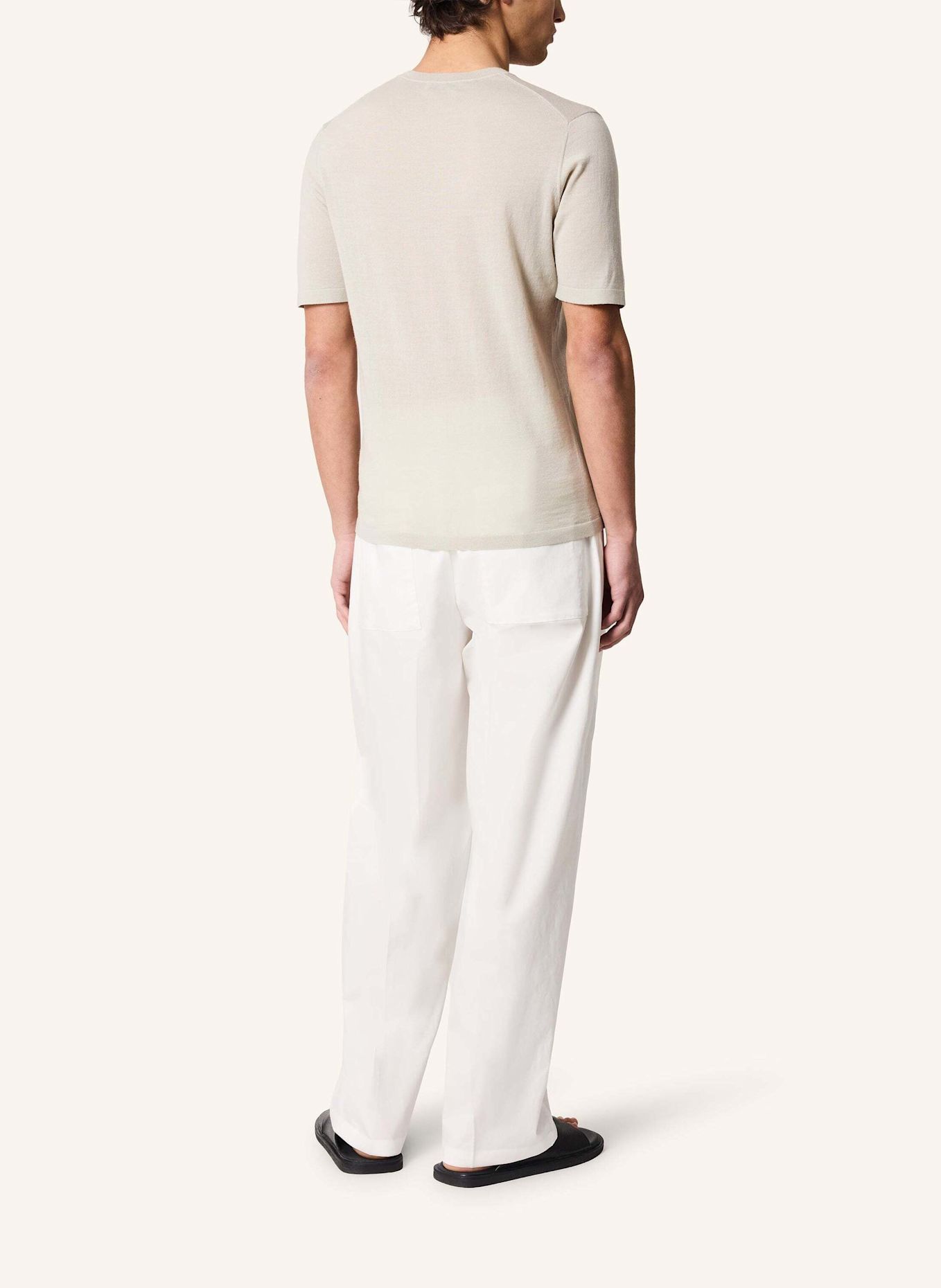 KIEFERMANN KIEFERMANN Feines Merino-Strickshirt für Herren Georgs: BEIGE