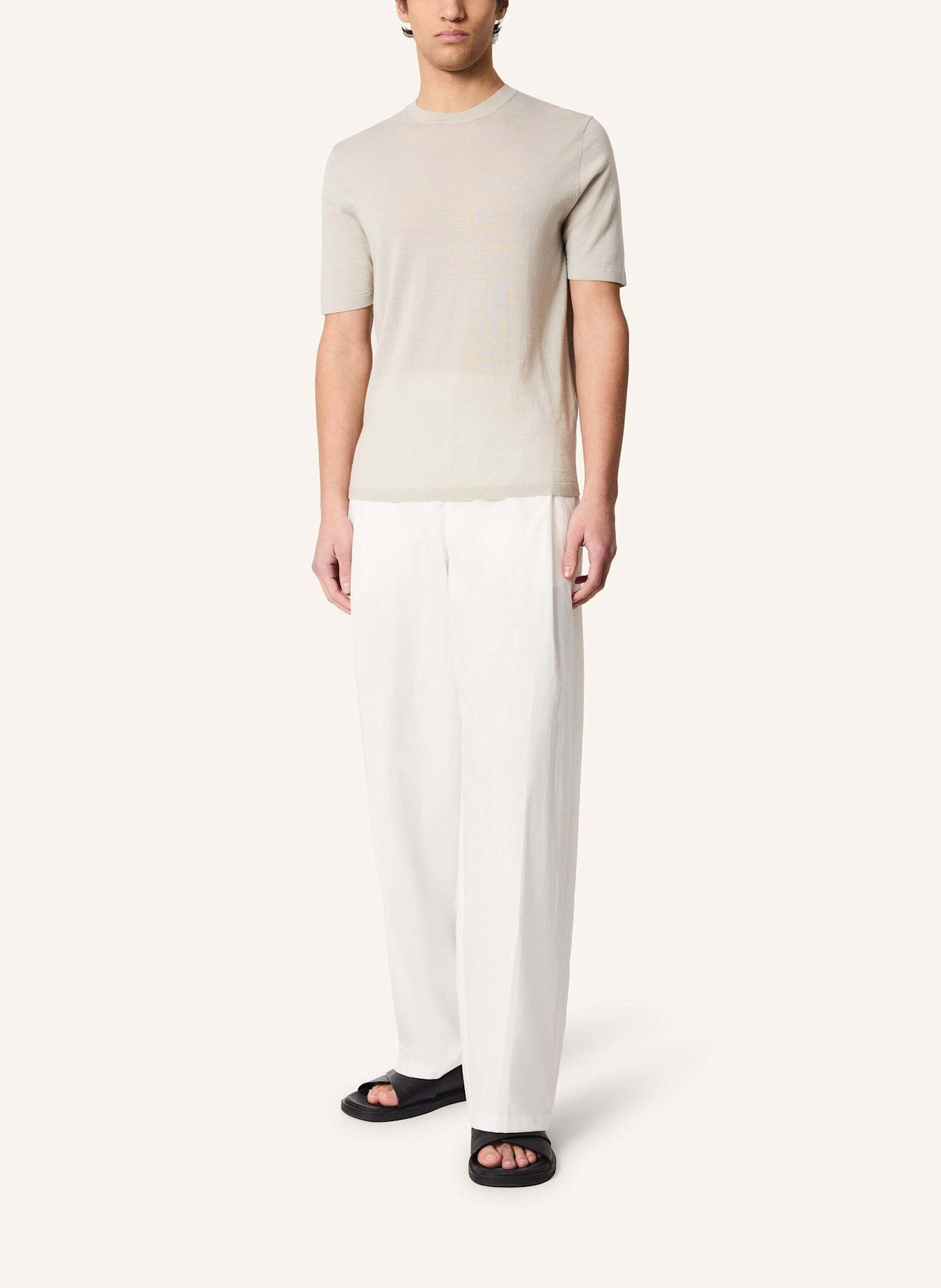 KIEFERMANN KIEFERMANN Feines Merino-Strickshirt für Herren Georgs: BEIGE