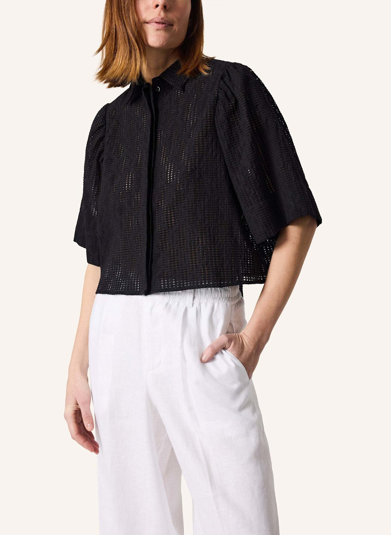 KIEFERMANN Bluse REDIANA: SCHWARZ/ WEISS