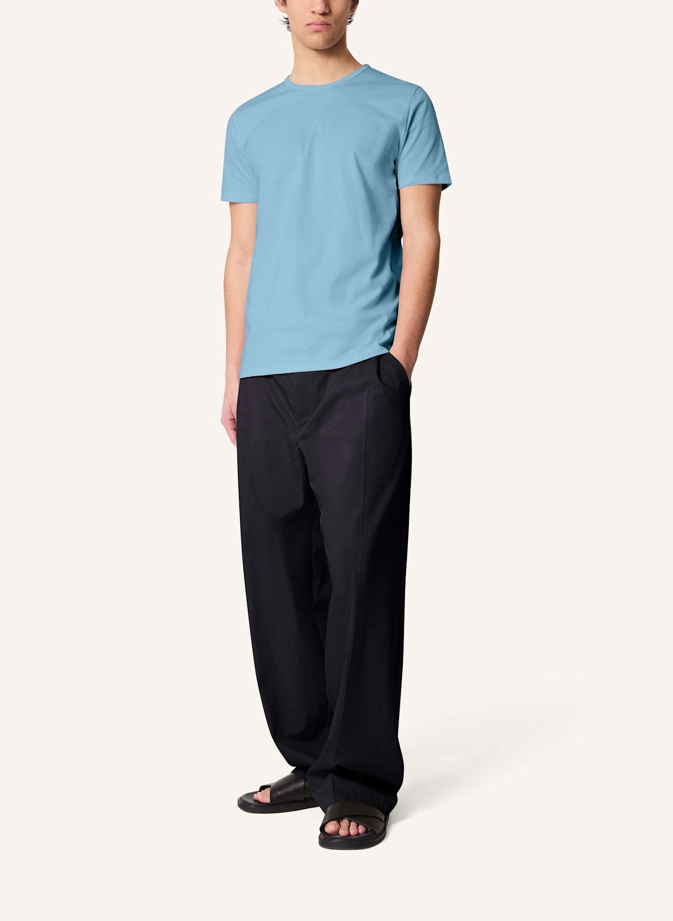 KIEFERMANN KIEFERMANN Essential Herren T-Shirt aus 100% Baumwolljersey Matello: HELLBLAU