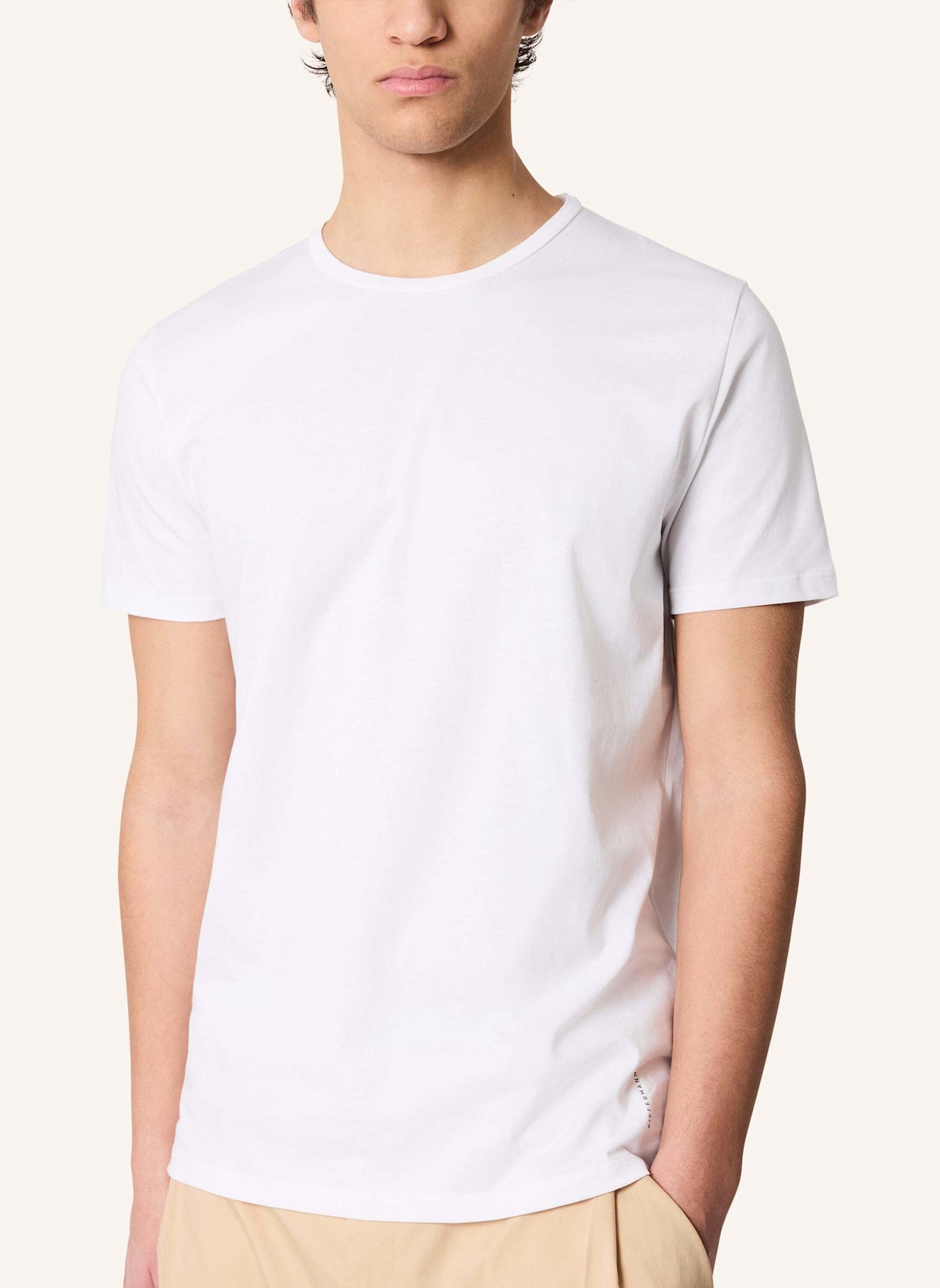 KIEFERMANN KIEFERMANN Essential Herren T-Shirt aus 100% Baumwolljersey Matello: WEISS