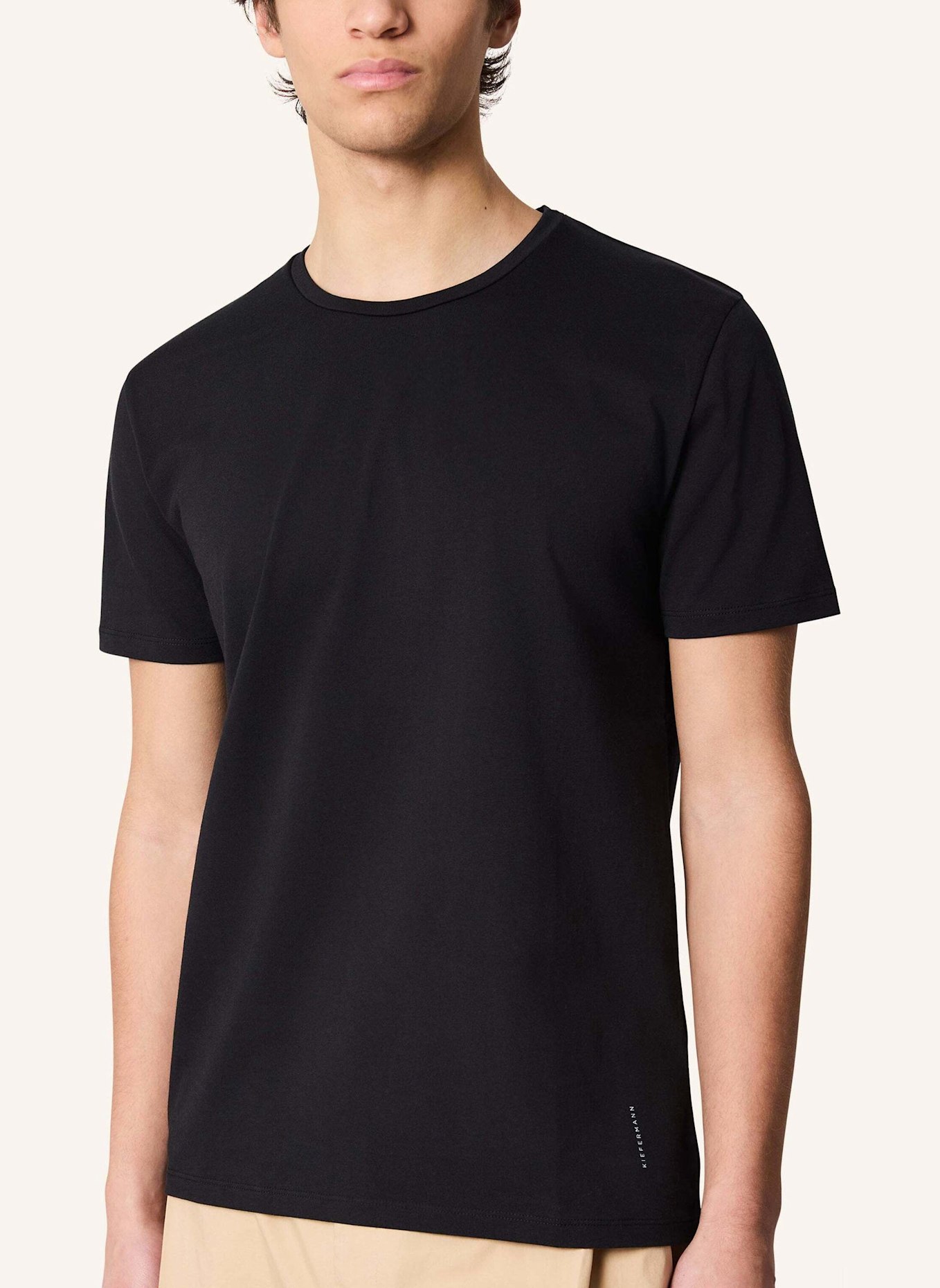KIEFERMANN KIEFERMANN Essential Herren T-Shirt aus 100% Baumwolljersey Matello: SCHWARZ