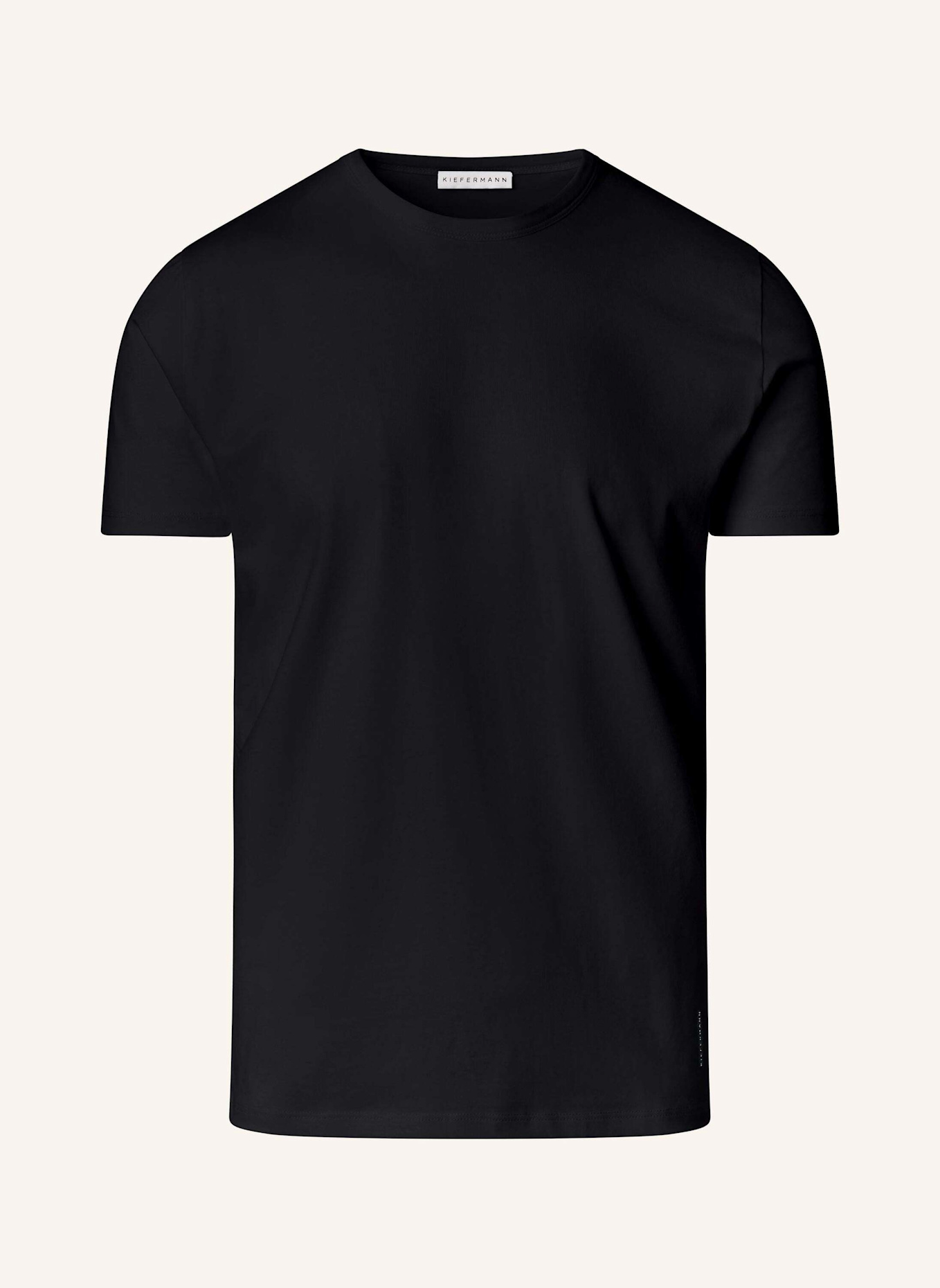 KIEFERMANN KIEFERMANN Essential Herren T-Shirt aus 100% Baumwolljersey Matello: SCHWARZ