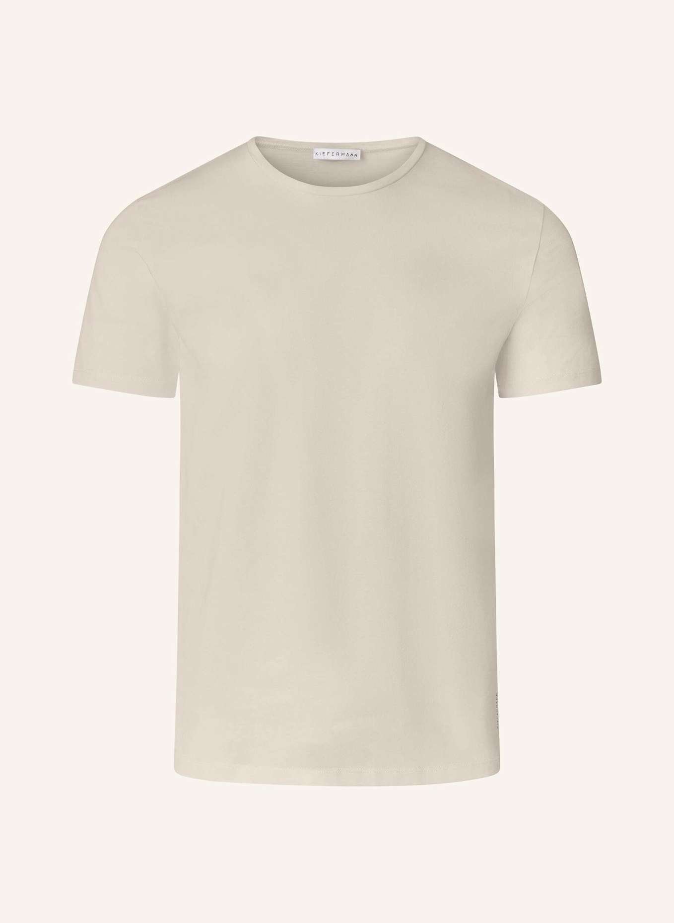 KIEFERMANN KIEFERMANN Essential Herren T-Shirt aus 100% Baumwolljersey Matello: BEIGE