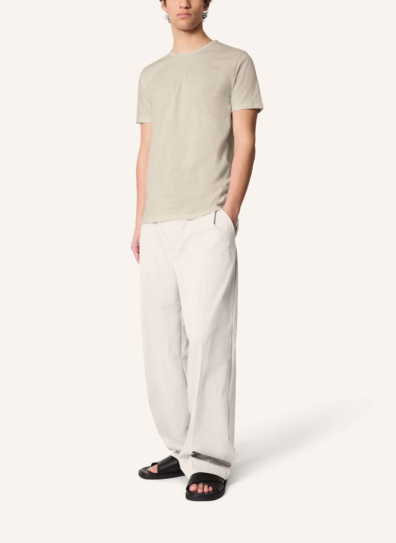KIEFERMANN KIEFERMANN Essential Herren T-Shirt aus 100% Baumwolljersey Matello: BEIGE