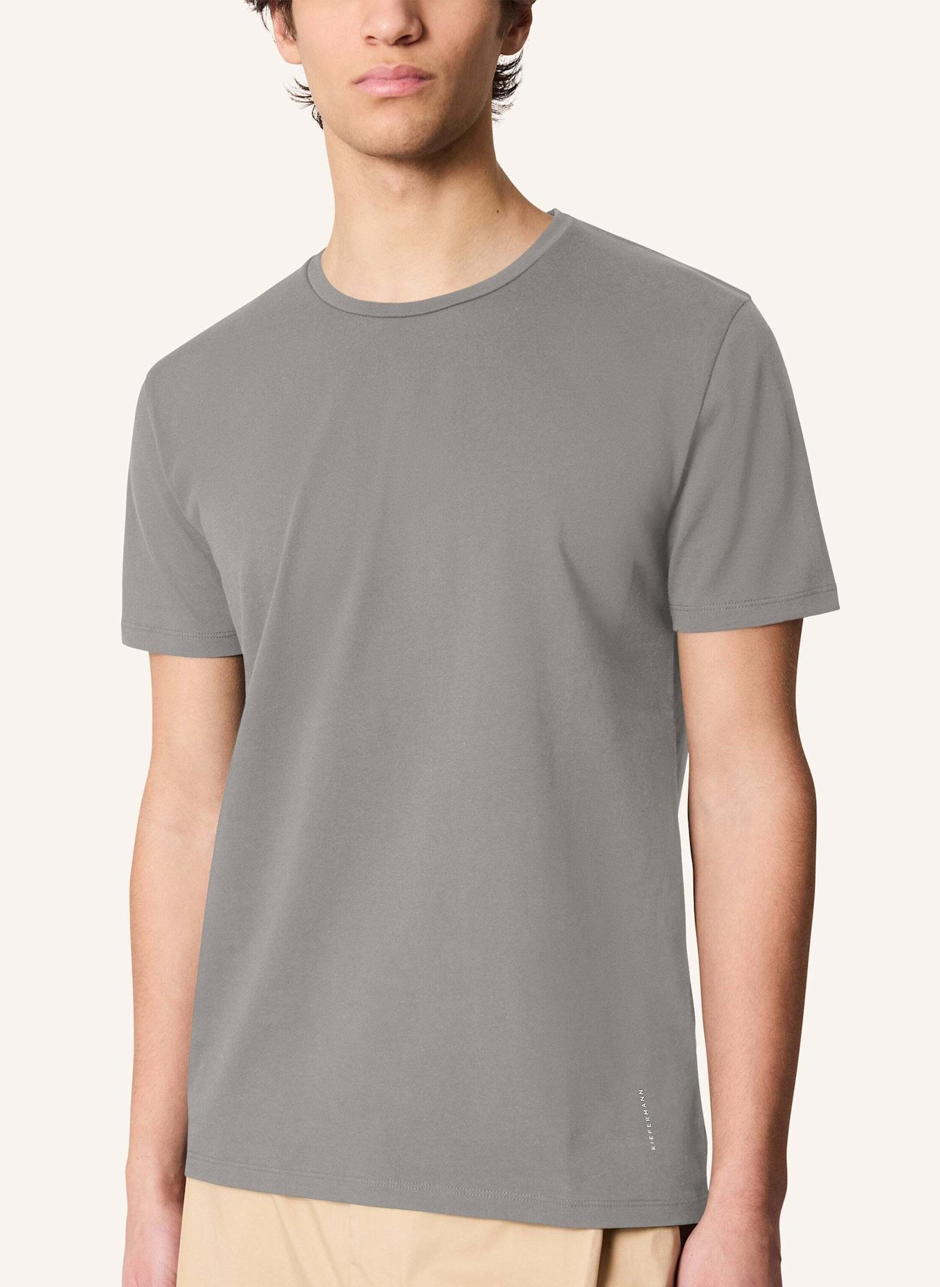 KIEFERMANN KIEFERMANN Essential Herren T-Shirt aus 100% Baumwolljersey Matello: GRAU