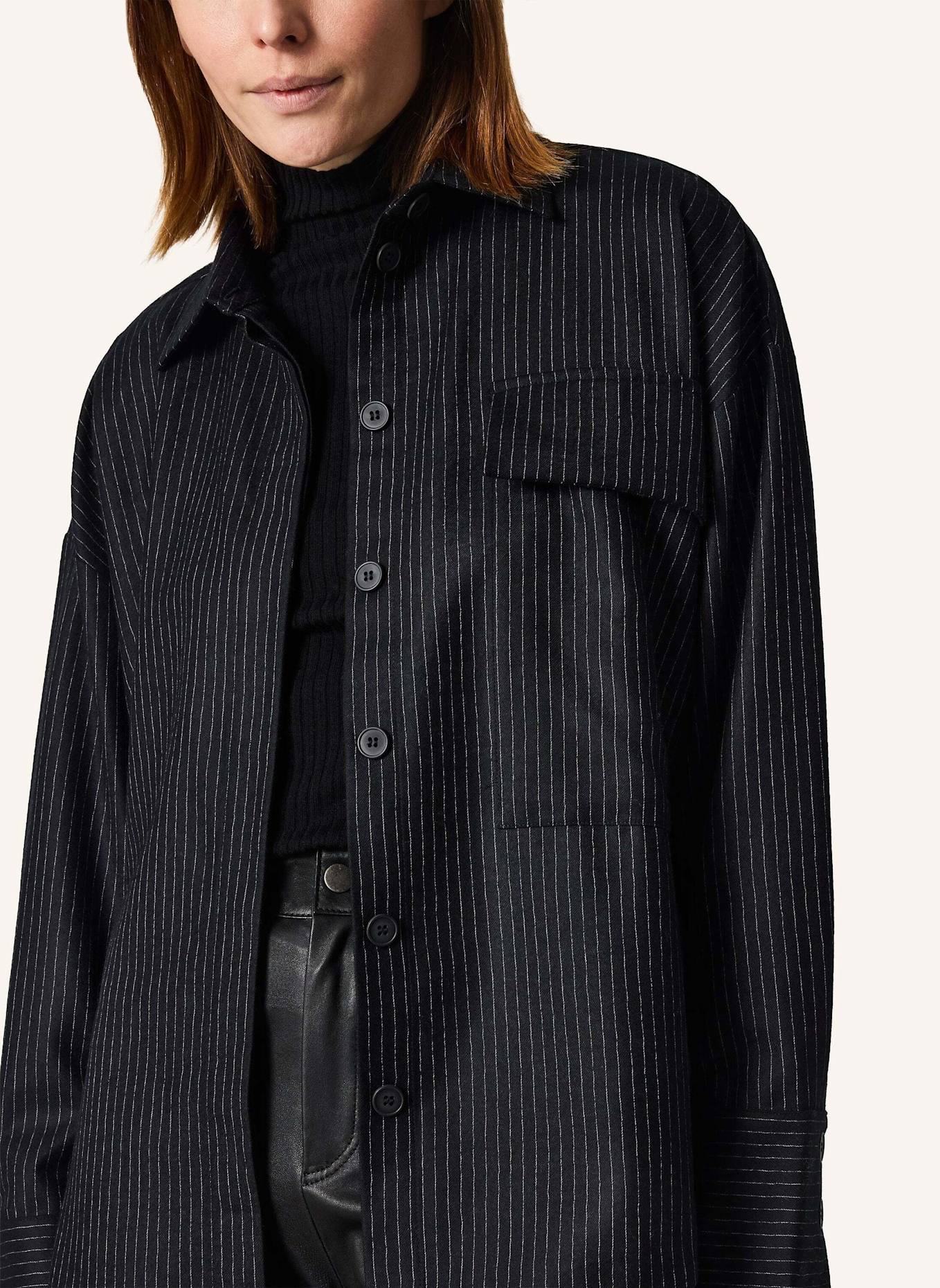 KIEFERMANN Overshirt GABRINA: SCHWARZ/ WEISS