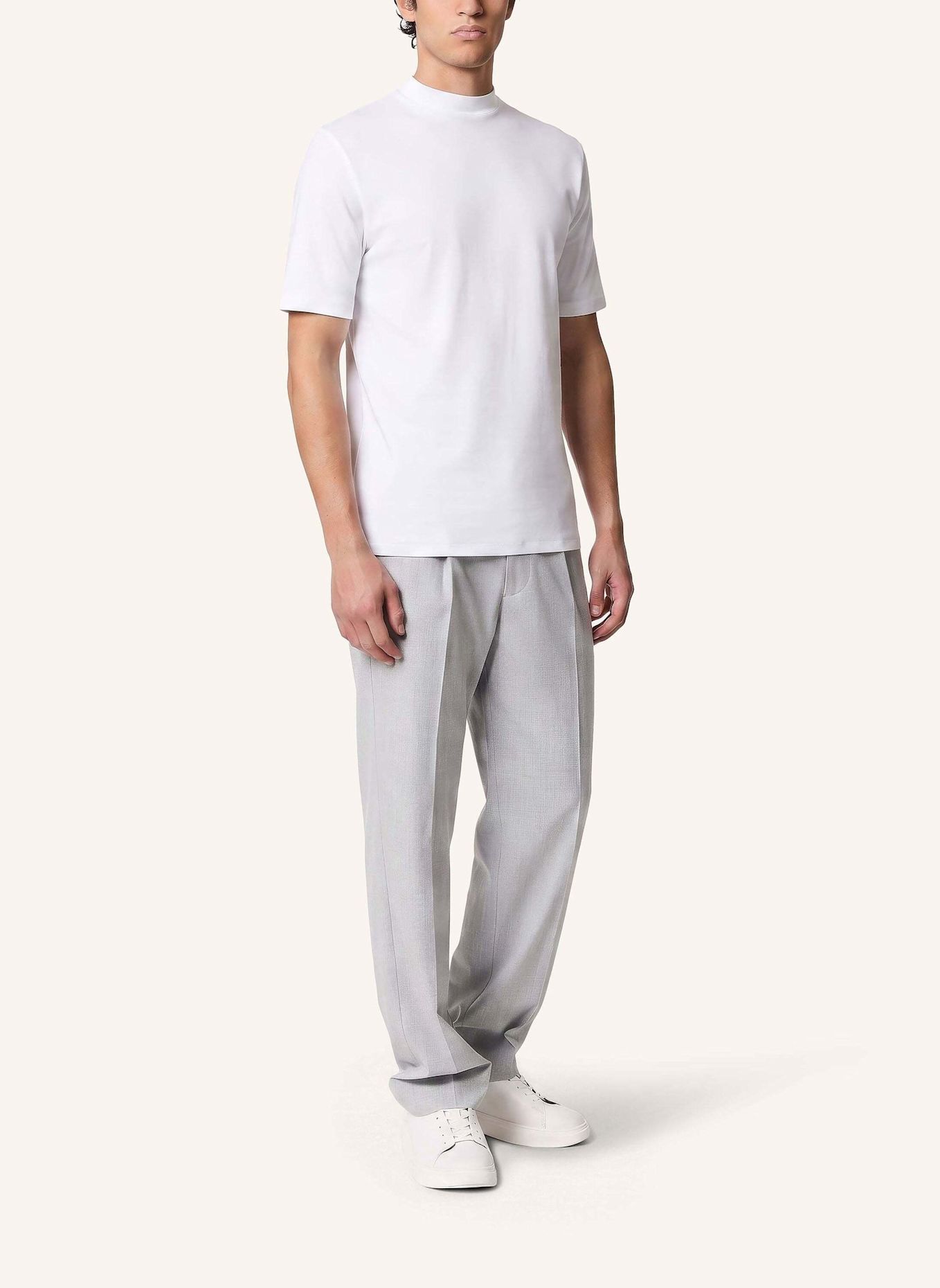 KIEFERMANN KIEFERMANN Herren T-Shirt aus Baumwolljersey mit Stretch Paddys: WEISS