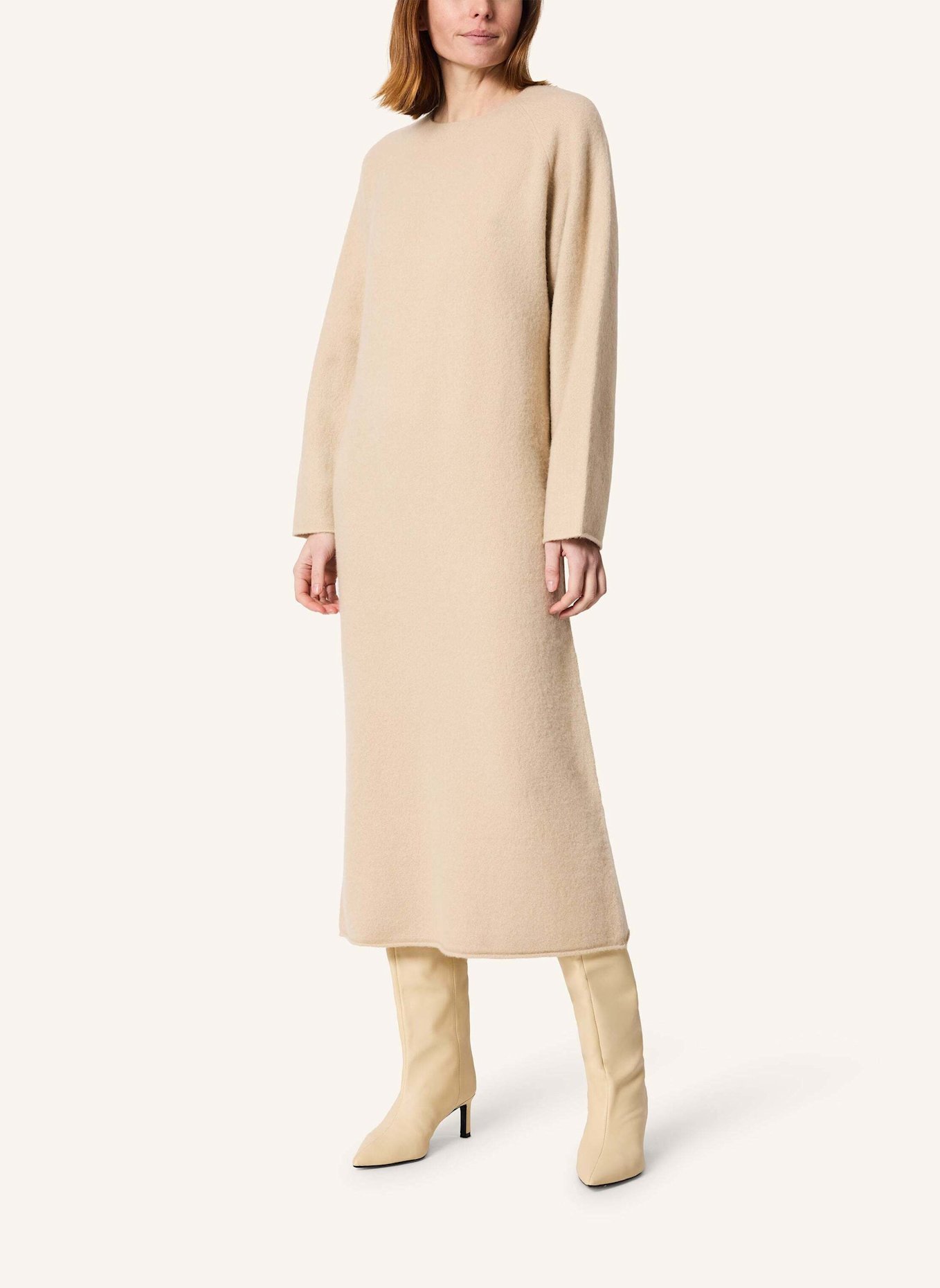 KIEFERMANN Strickkleid ANORANA aus Cashmere: BEIGE