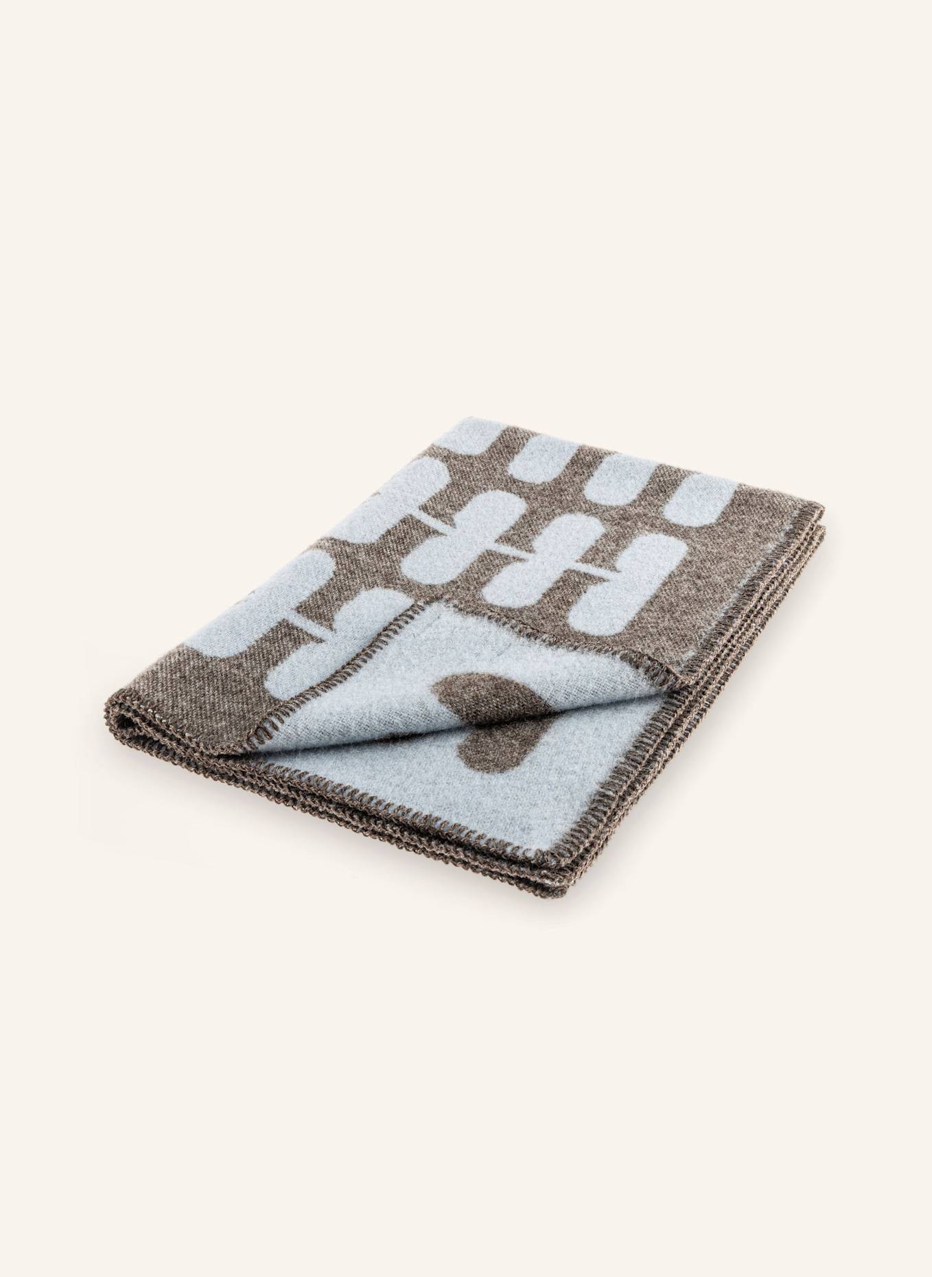 MiaCara Hundedecke FLORA: DUNKELBRAUN/ HELLBLAU