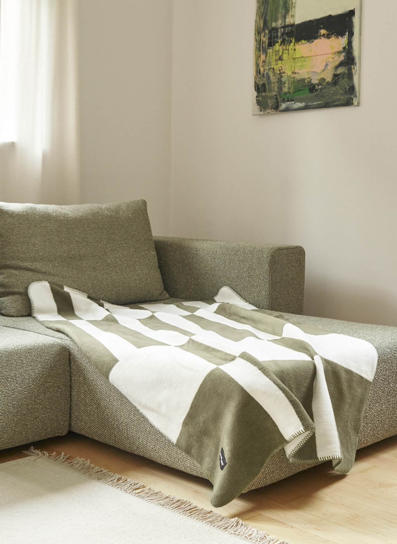 MiaCara Hundedecke BLOCCO: OLIV/ CREME