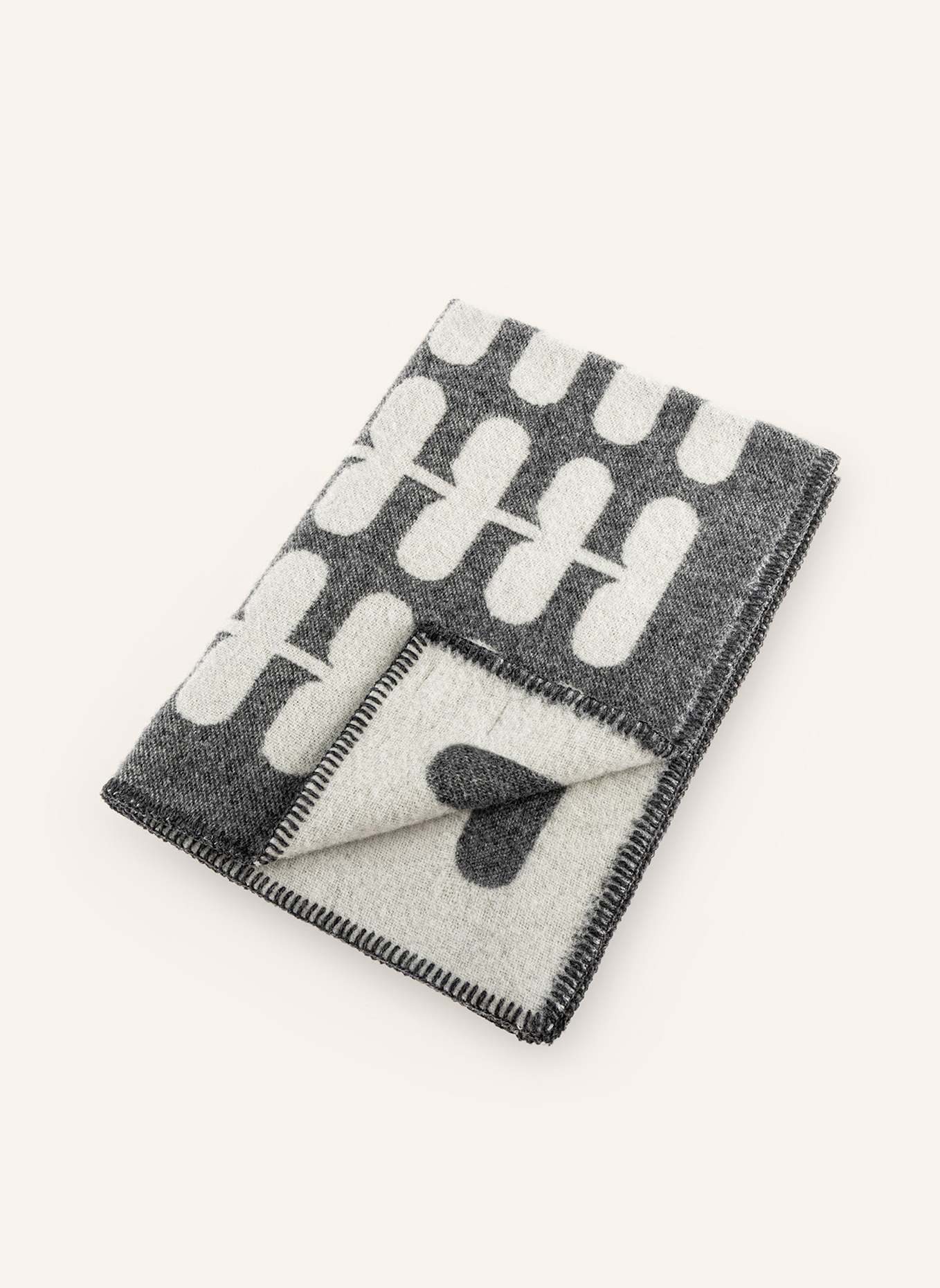 MiaCara Hundedecke FLORA: DUNKELGRAU/ CREME