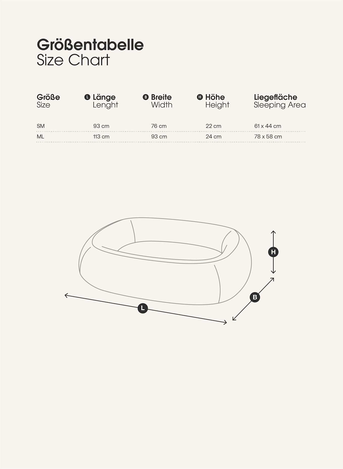 MiaCara Hundebett BARCA: TAUPE