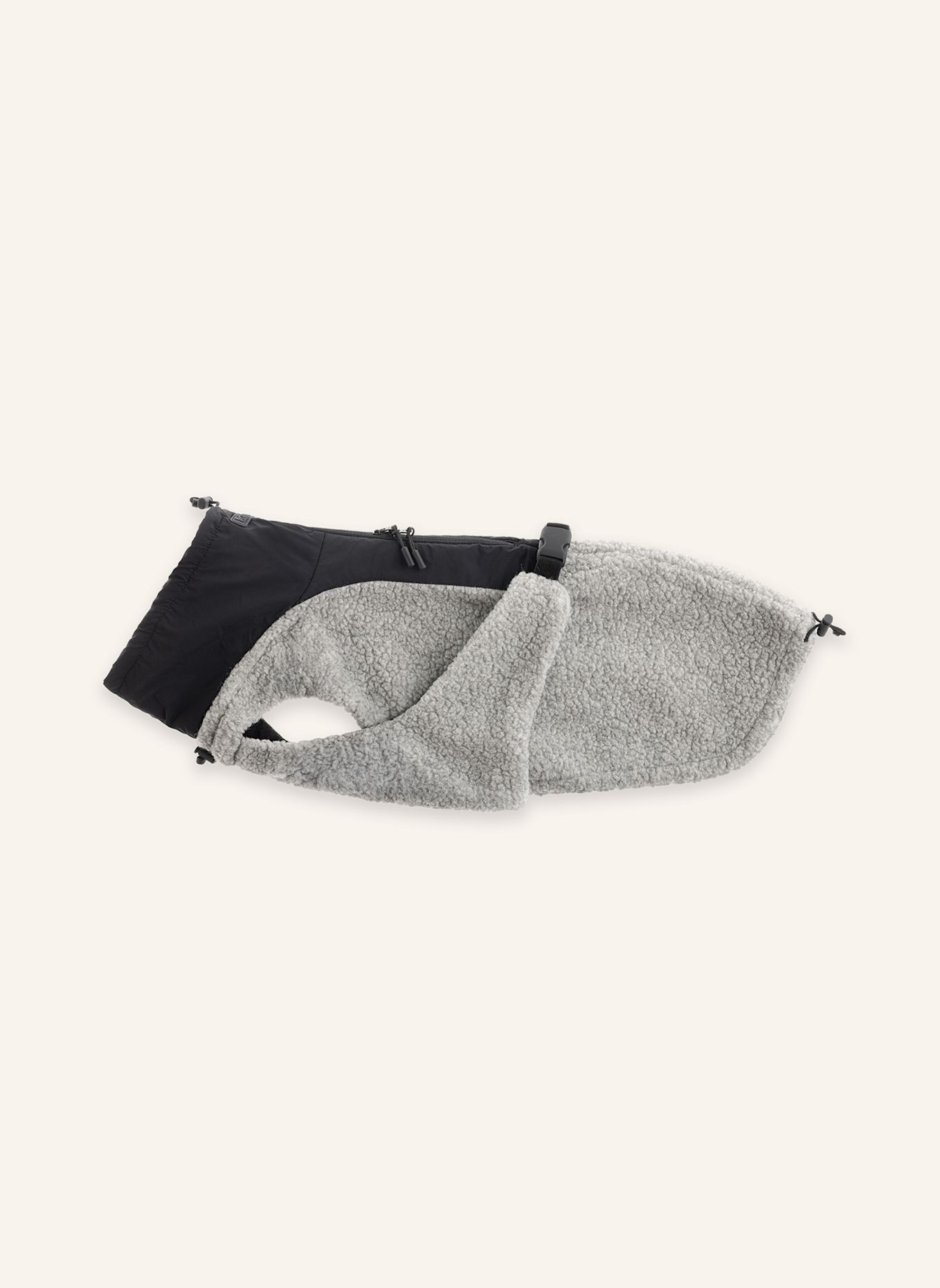MiaCara Hunde Mantel EMILIA: GRAU / SCHWARZ