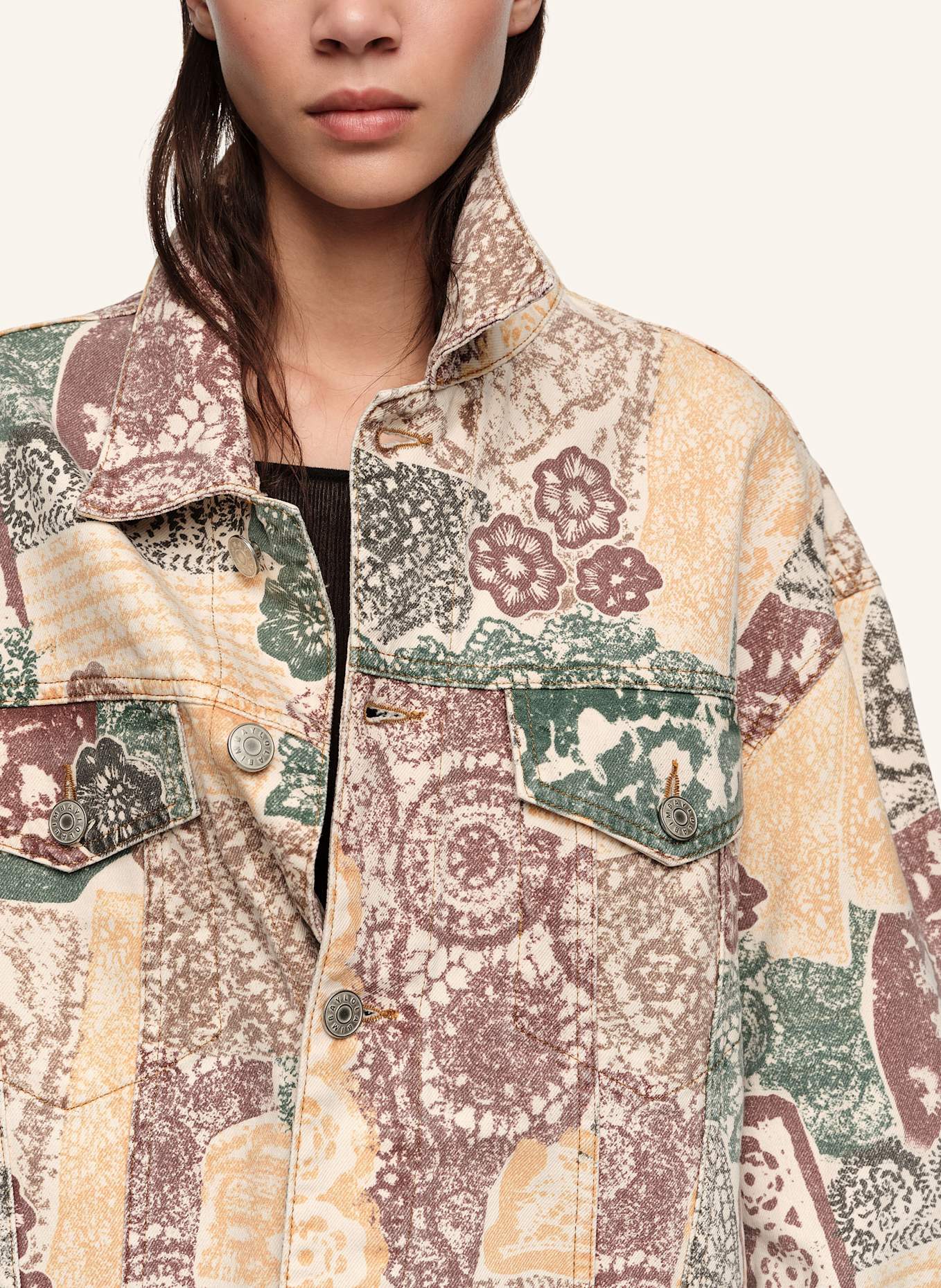 BIMBA Y LOLA Oversize-Jeansjacke: NUDE