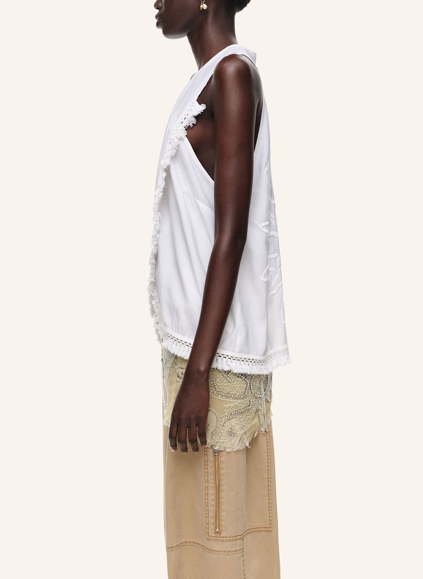 BIMBA Y LOLA Wickelbluse: WEISS