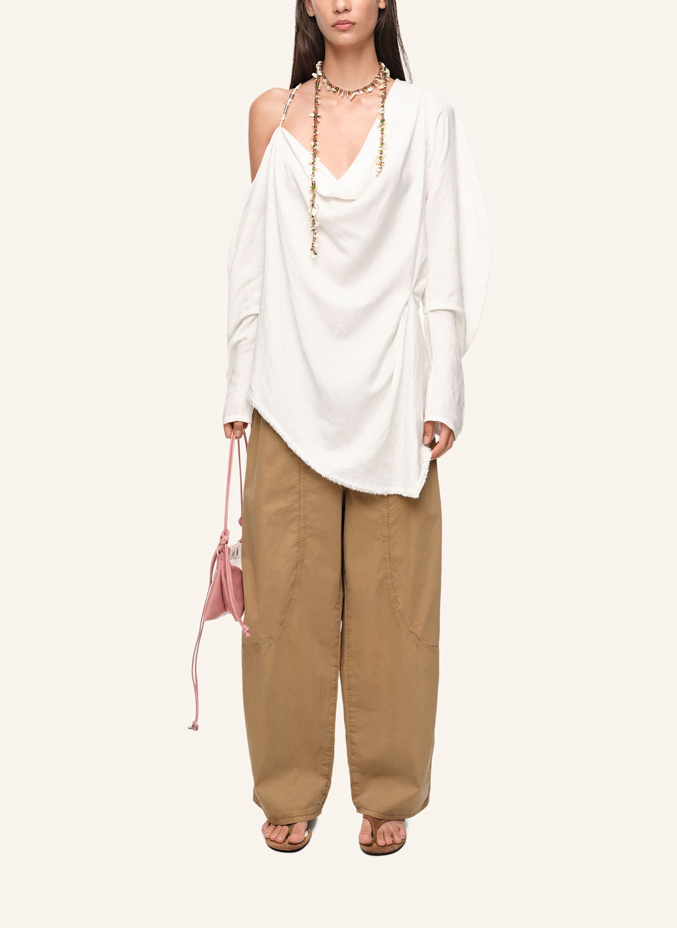 BIMBA Y LOLA Leinen-Top: WEISS