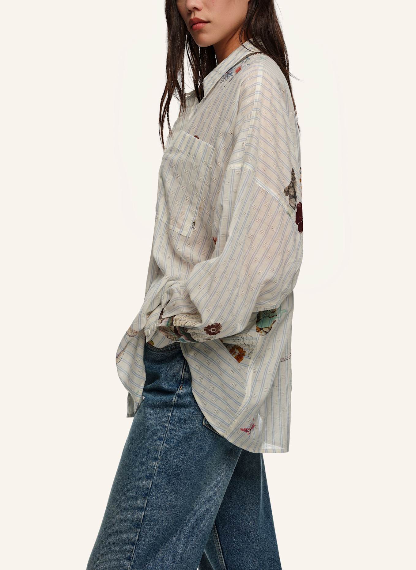 BIMBA Y LOLA Oversize-Hemdbluse: BLAU