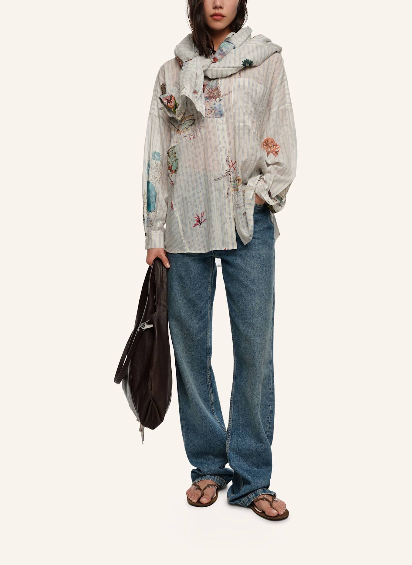 BIMBA Y LOLA Oversize-Hemdbluse: BLAU