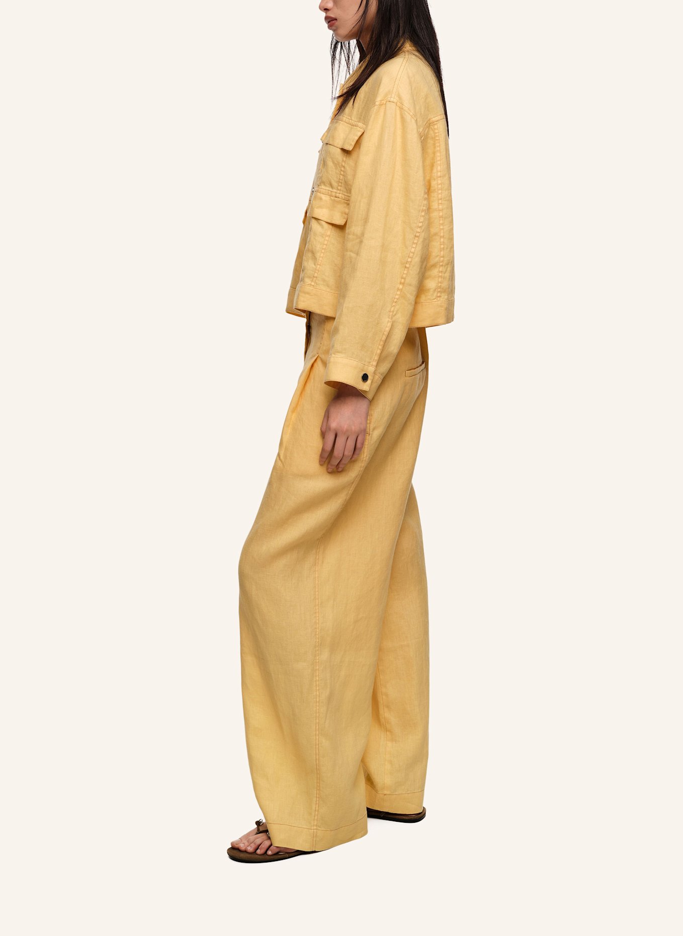 BIMBA Y LOLA Leinenjacke: GELB