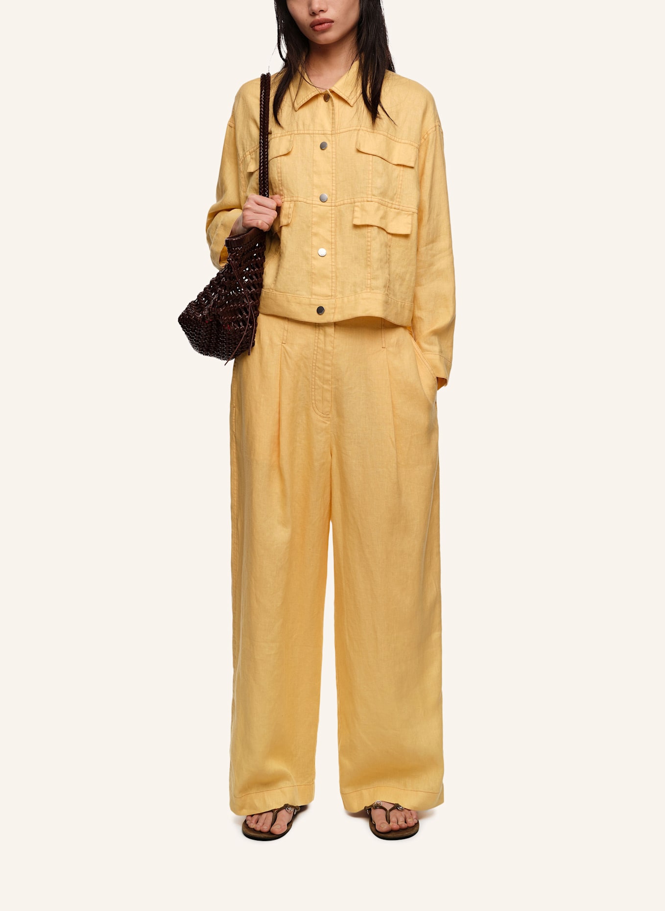 BIMBA Y LOLA Leinenjacke: GELB