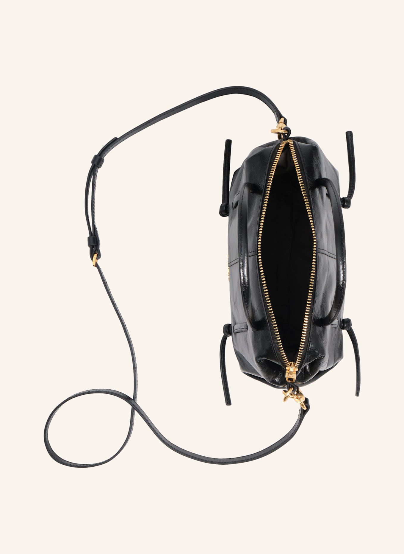 BIMBA Y LOLA Mini-Lolita-Ledertasche: SCHWARZ