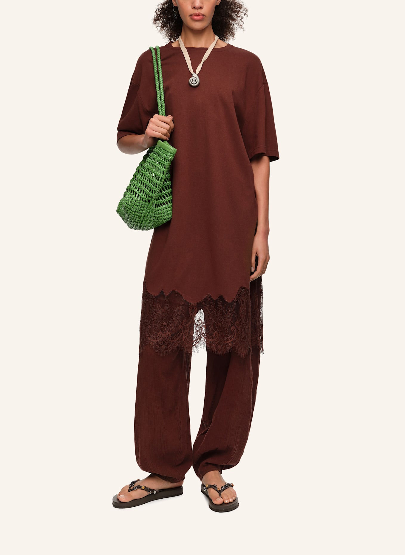 BIMBA Y LOLA Shirtkleid: BRAUN
