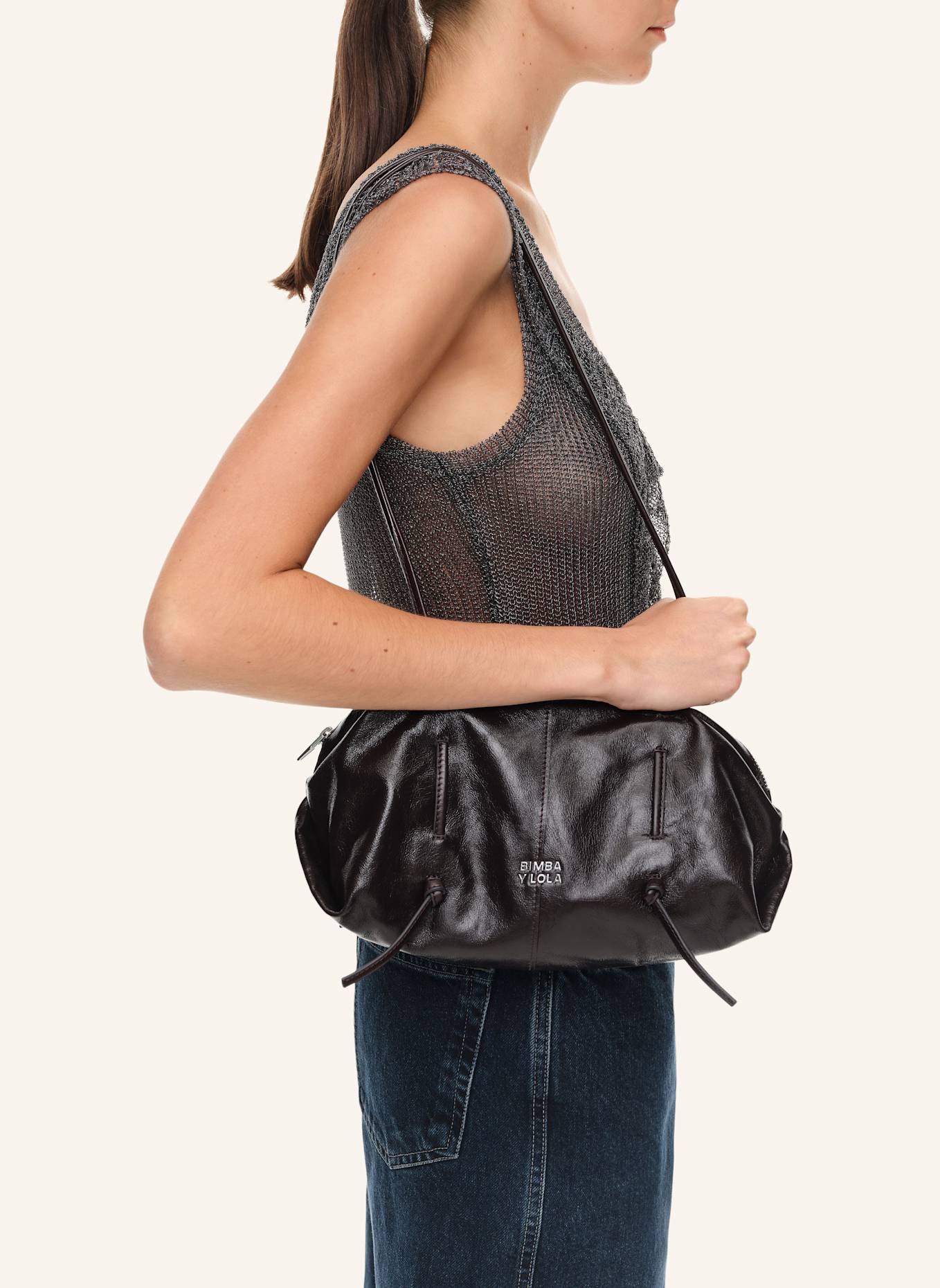 BIMBA Y LOLA Lederhandtasche: ROT
