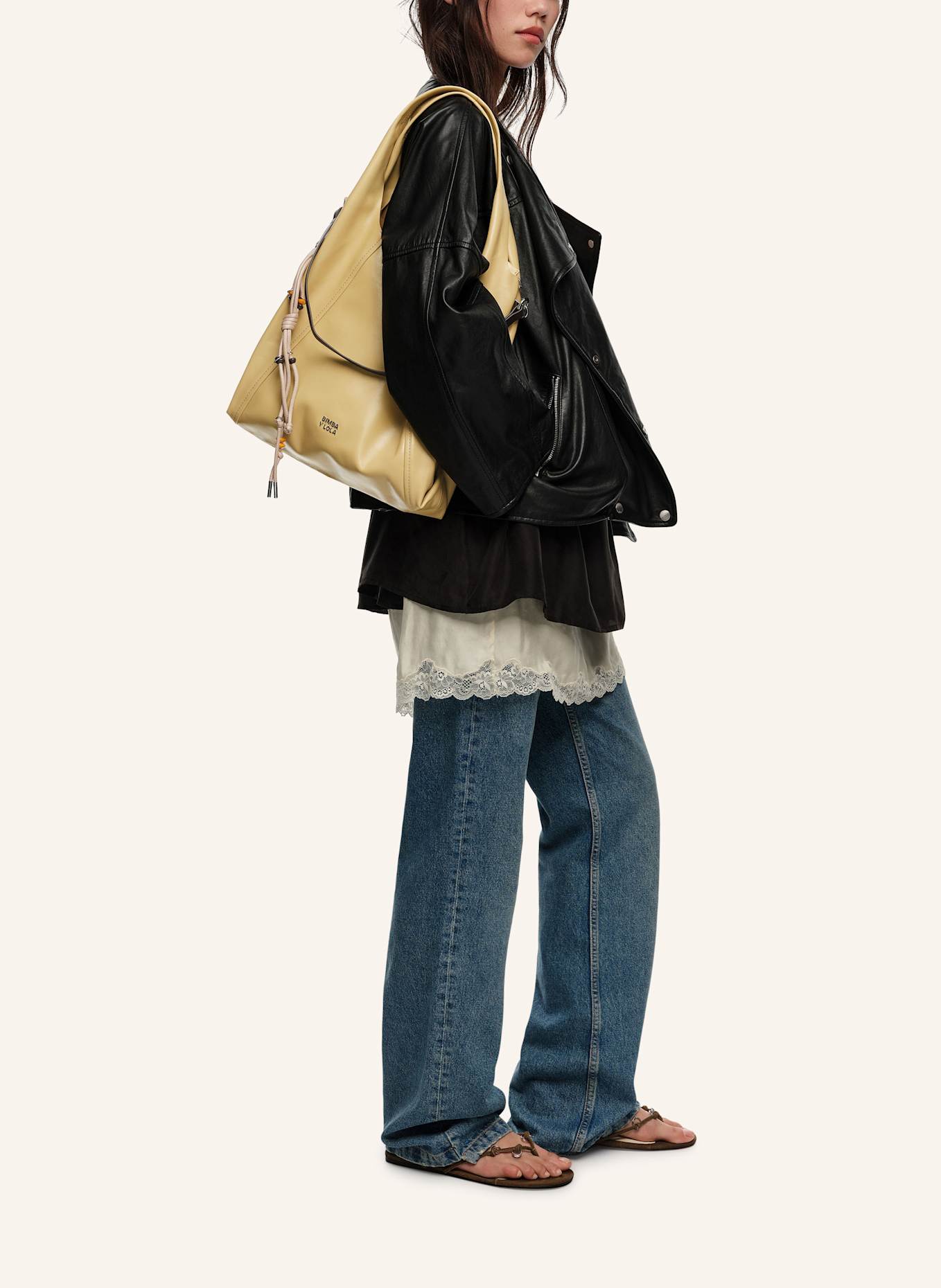 BIMBA Y LOLA Ledertasche: KHAKI