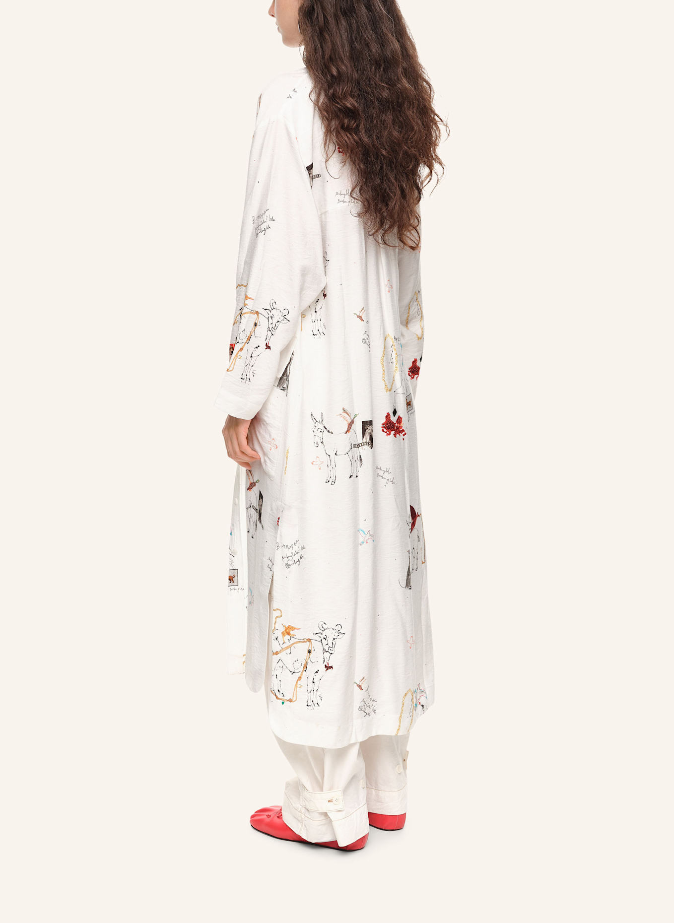 BIMBA Y LOLA Midi-Hemdkleid: ORANGE