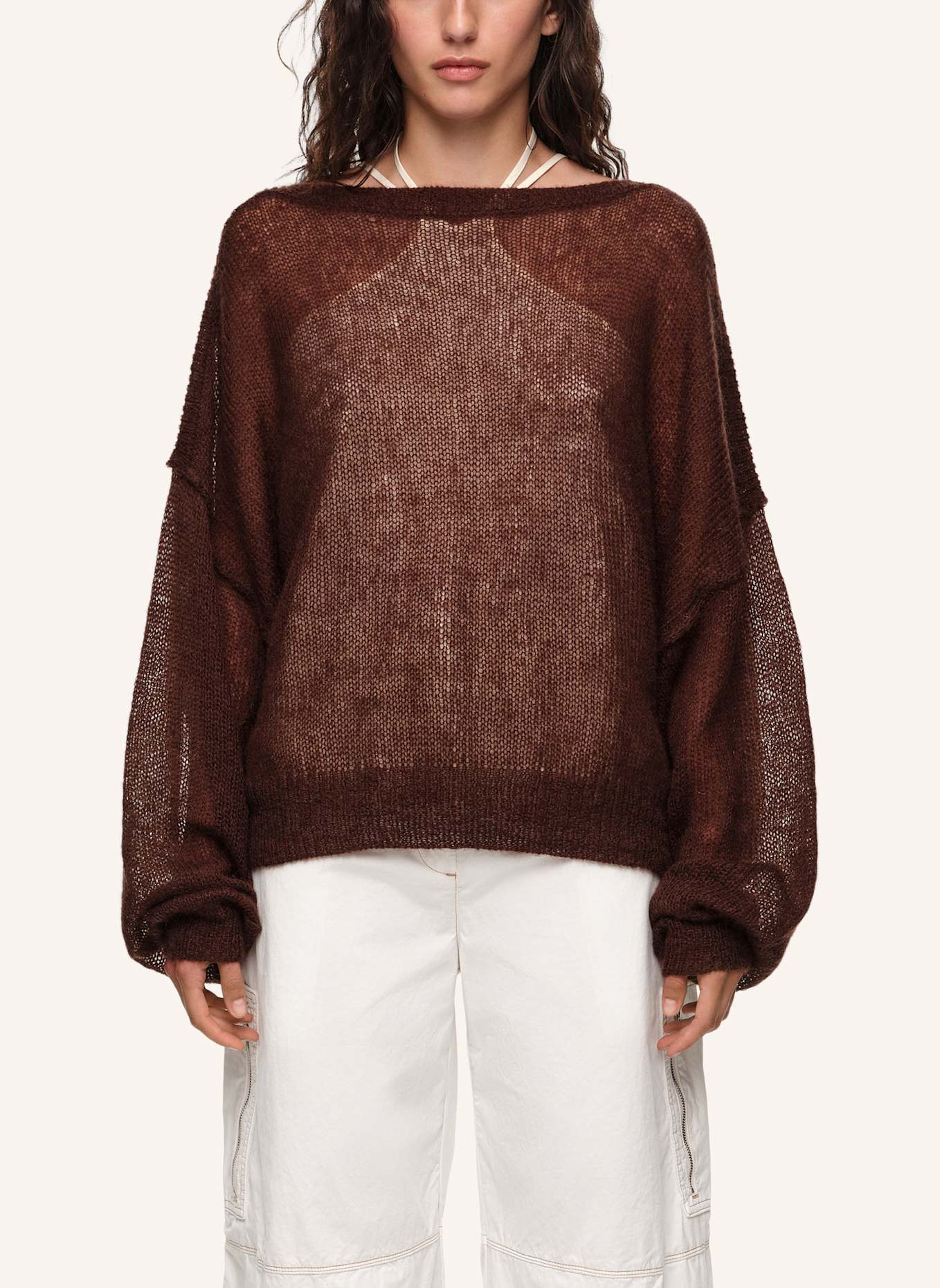 BIMBA Y LOLA Mohair-Pullover: BRAUN